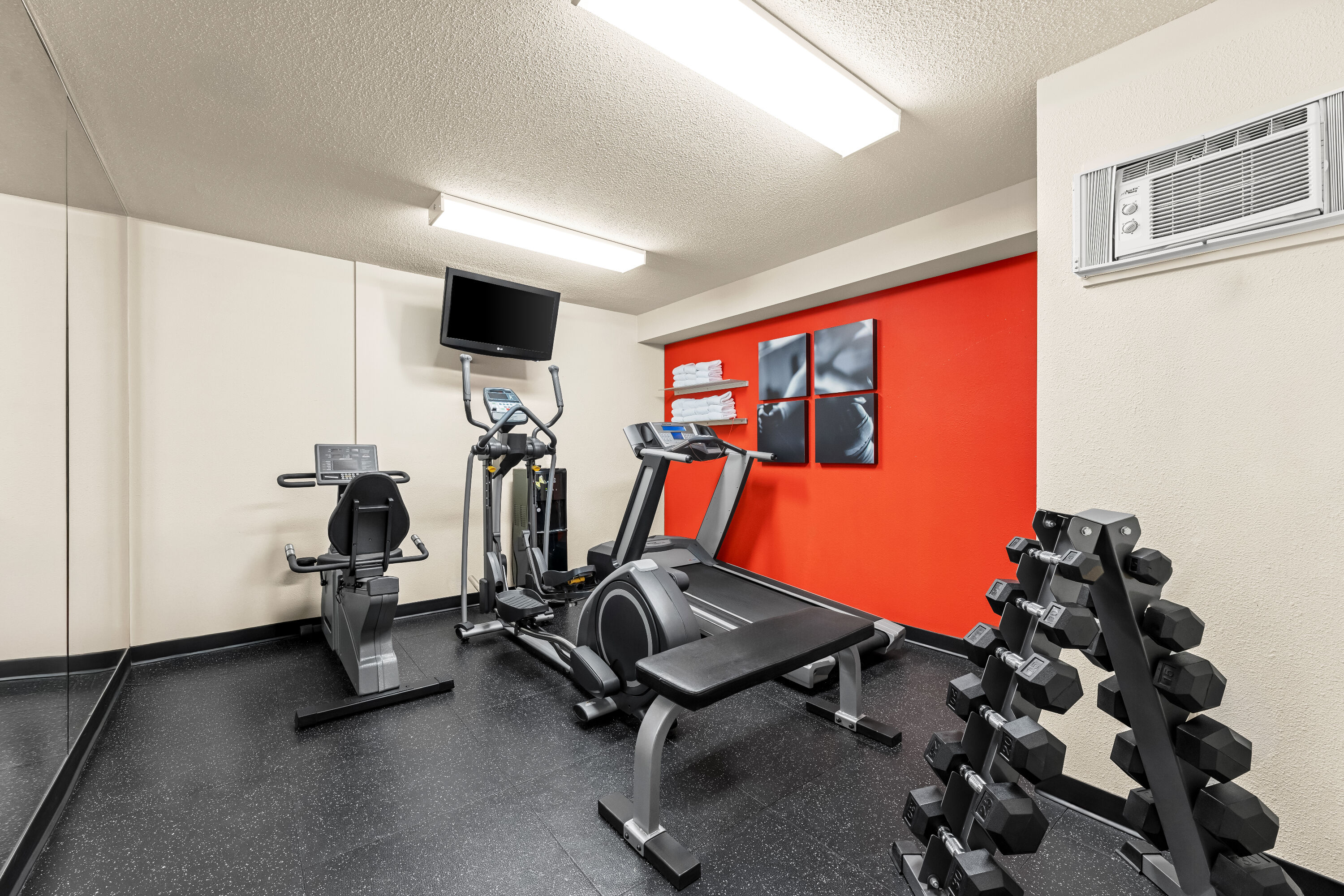 Fitness room at Travelodge Suites by Wyndham Regina / Eastgate Bay in Regina, Saskatchewan