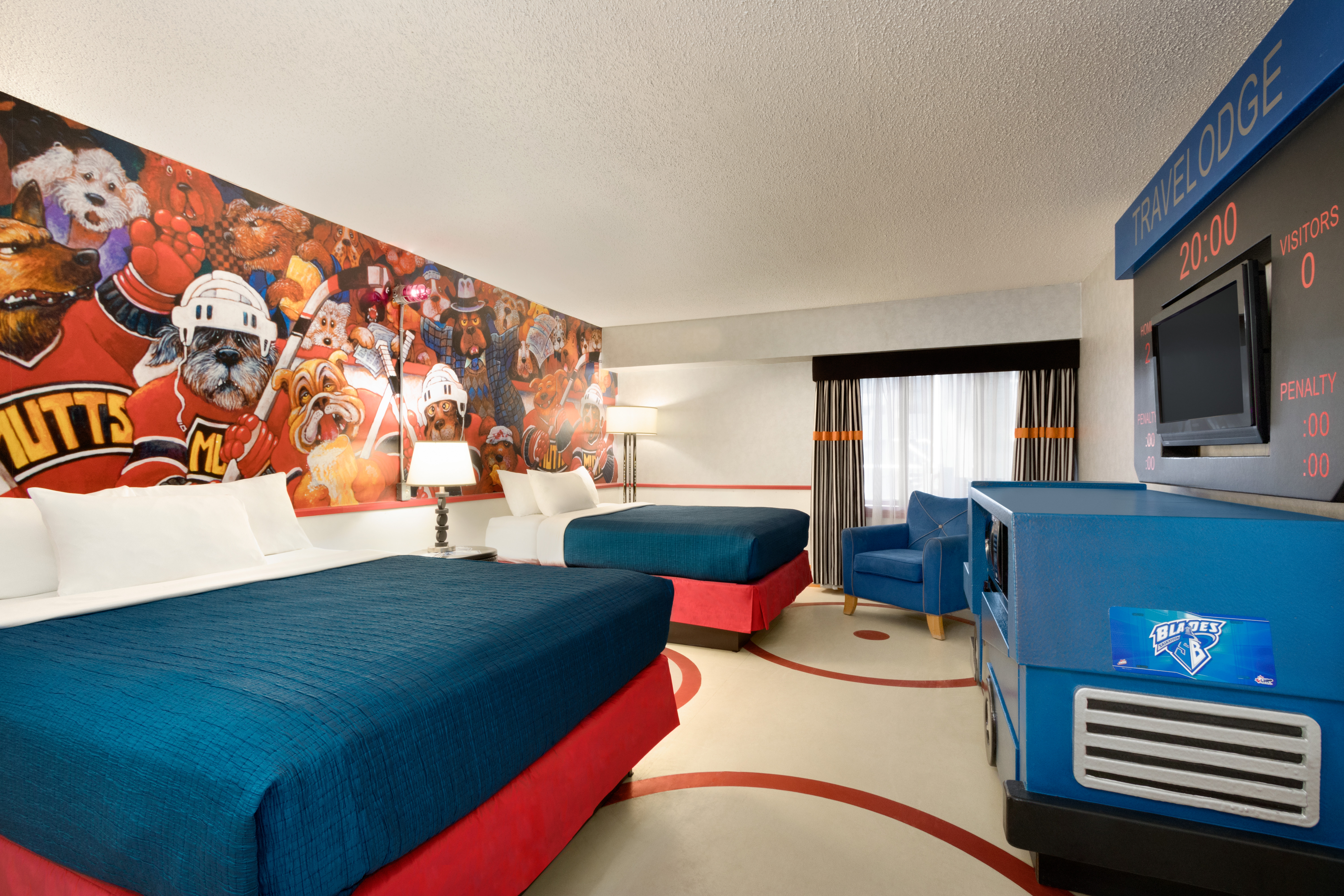 Guest room at the Travelodge Hotel by Wyndham Saskatoon in Saskatoon, Saskatchewan