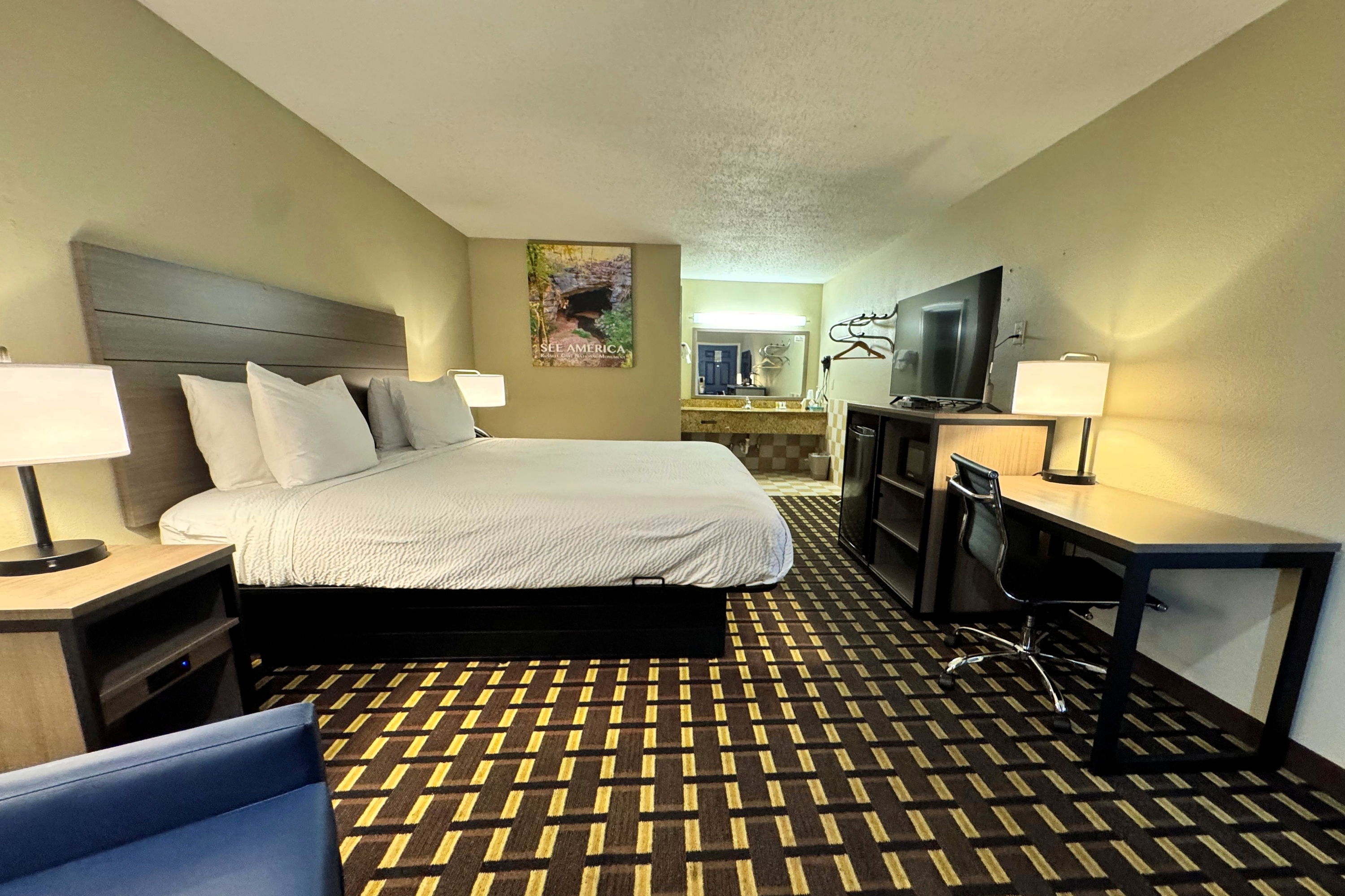 Guest room at the Travelodge by Wyndham Thomasville AL in Thomasville, Alabama