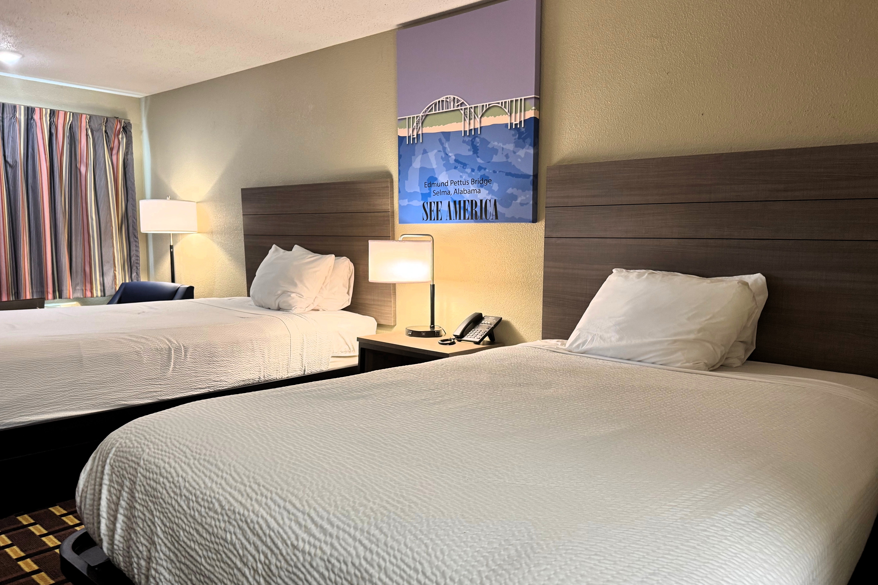 Guest room at the Travelodge by Wyndham Thomasville AL in Thomasville, Alabama