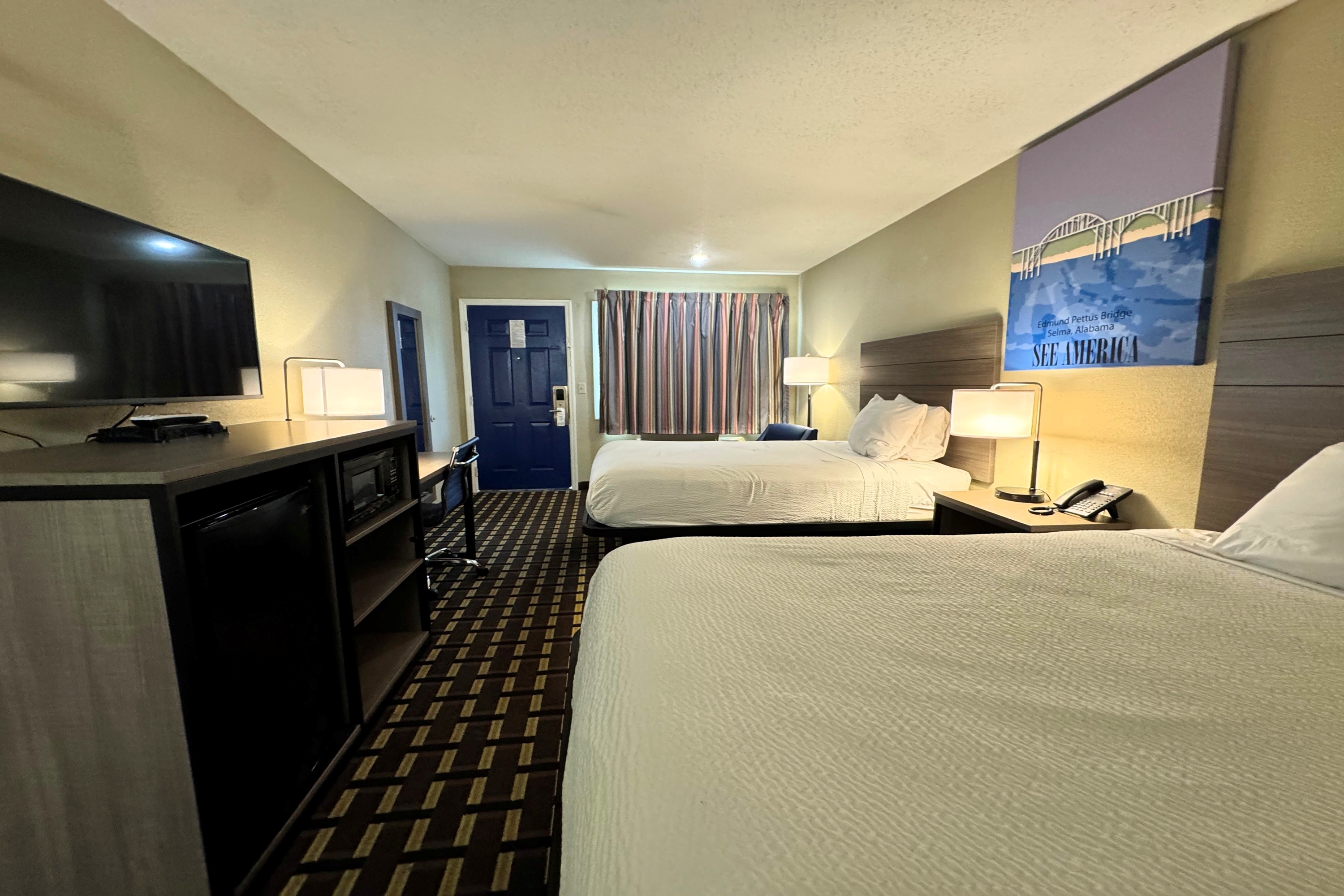 Guest room at the Travelodge by Wyndham Thomasville AL in Thomasville, Alabama