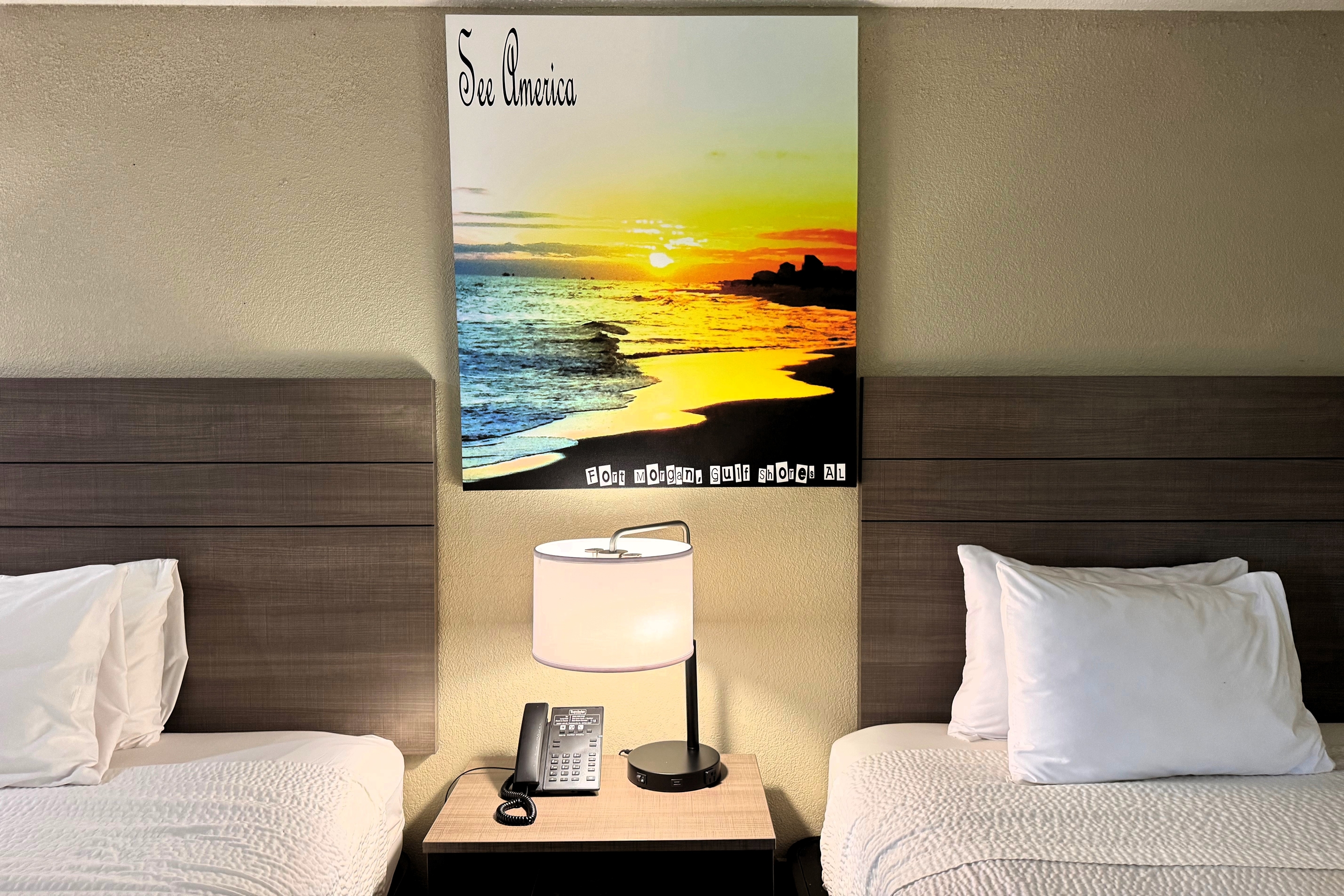 Guest room at the Travelodge by Wyndham Thomasville AL in Thomasville, Alabama