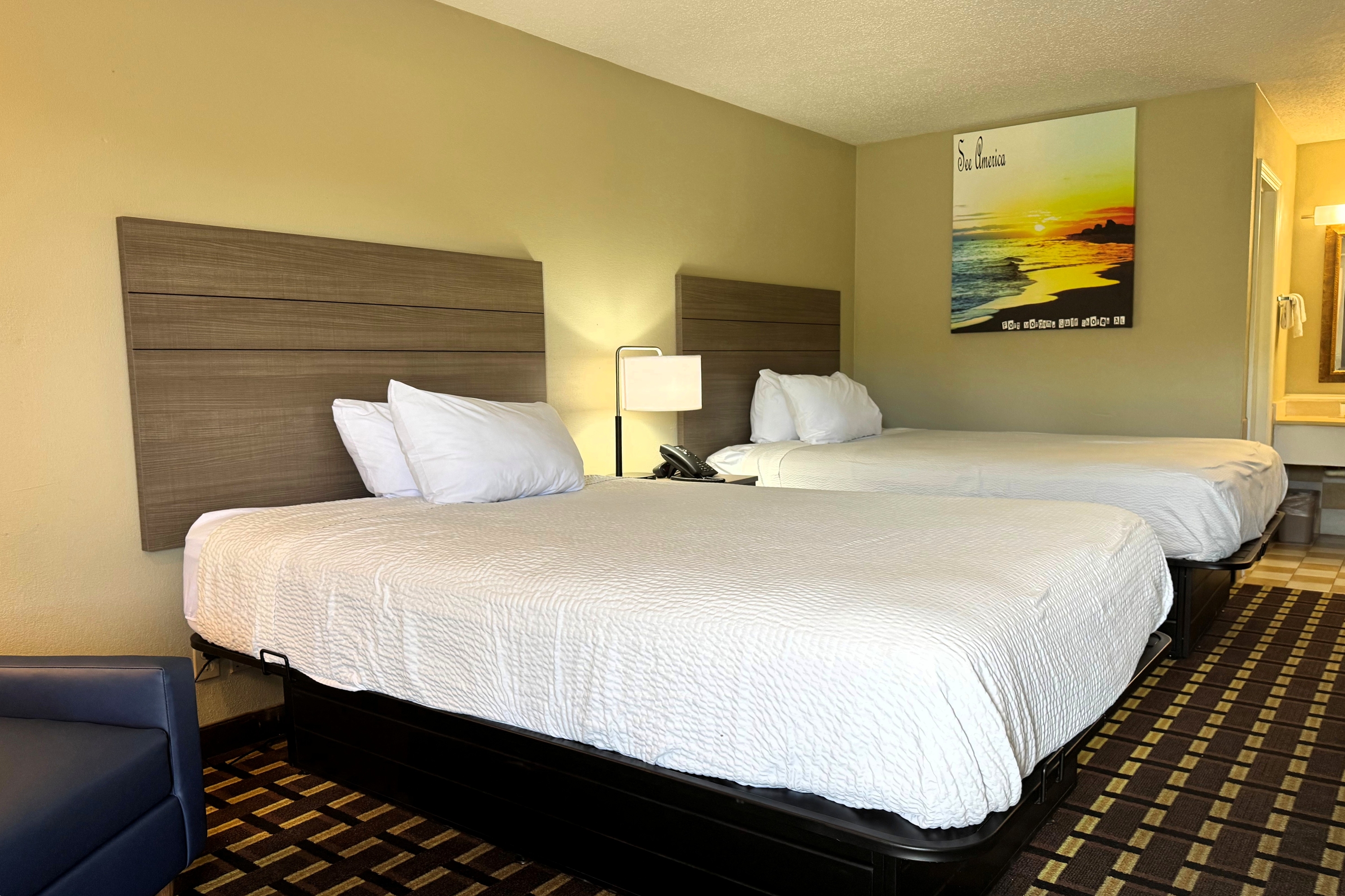 Guest room at the Travelodge by Wyndham Thomasville AL in Thomasville, Alabama