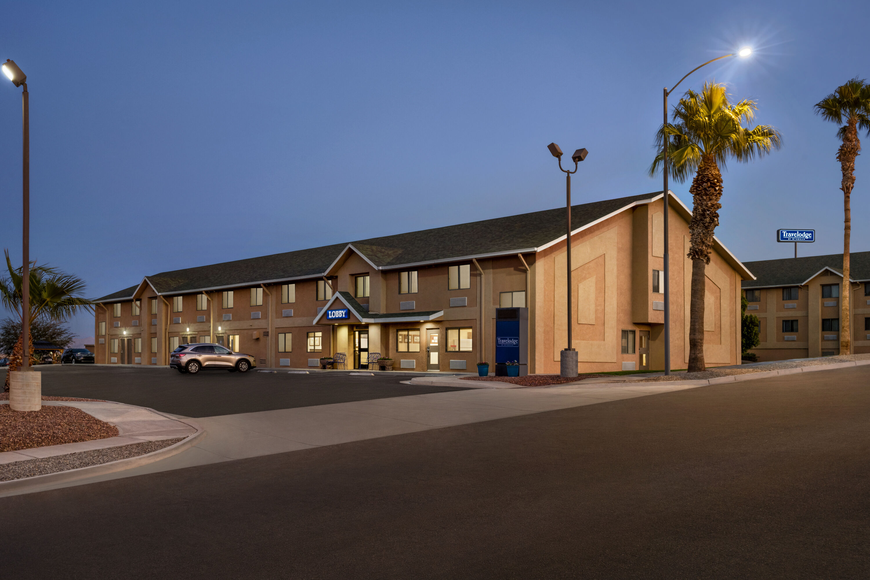 Exterior of Travelodge by Wyndham Yuma hotel in Yuma, Arizona