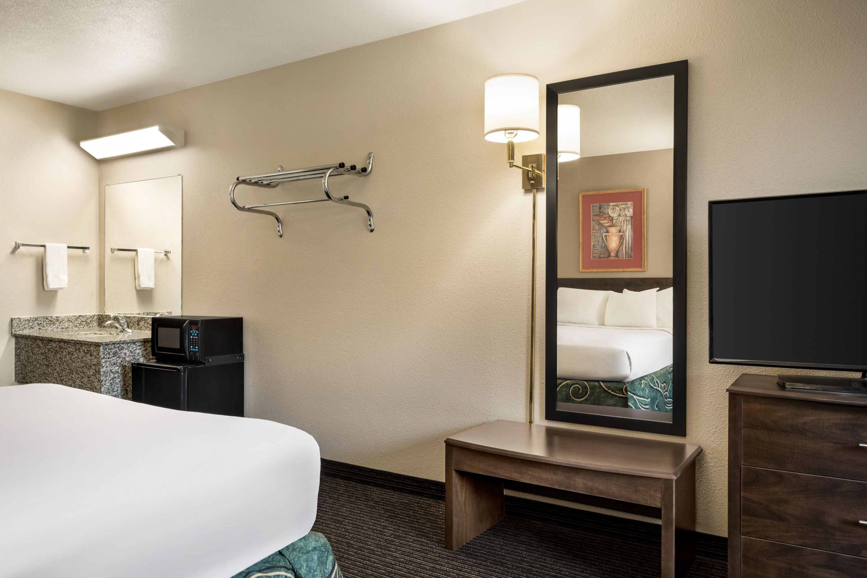 Guest room at the Travelodge by Wyndham Yuma in Yuma, Arizona