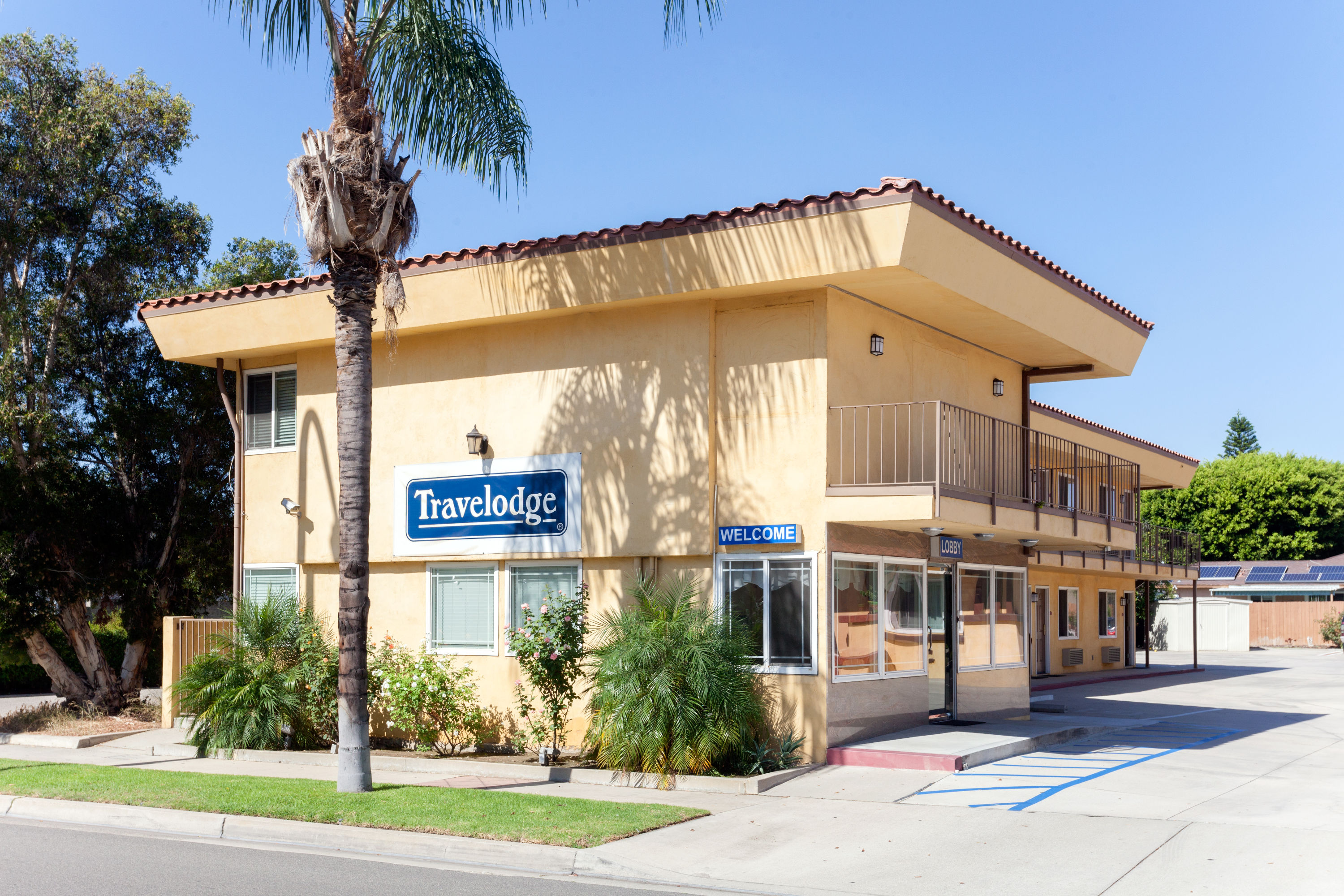 Exterior of Travelodge by Wyndham Brea hotel in Brea, California