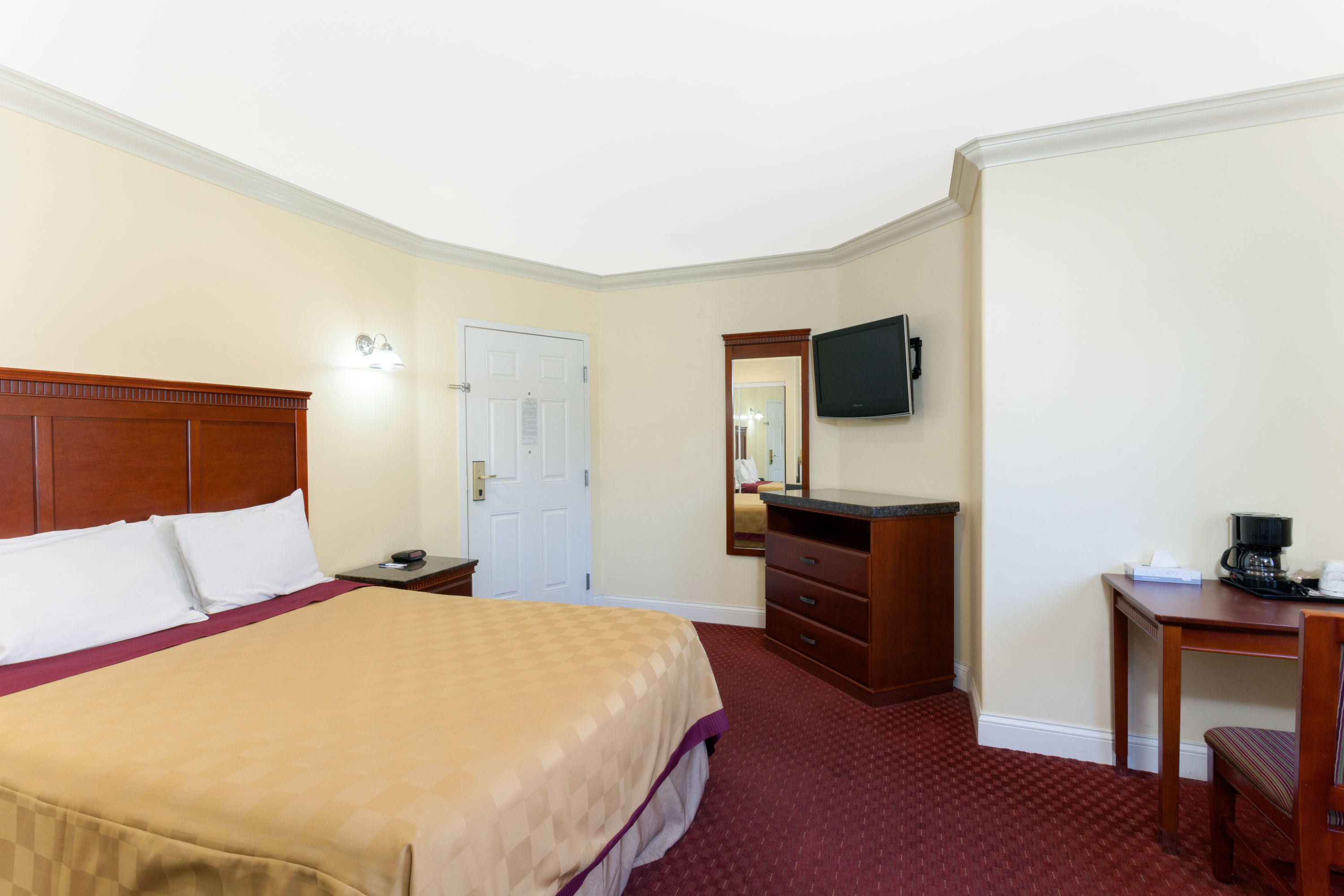 Guest room at the Travelodge by Wyndham Brea in Brea, California
