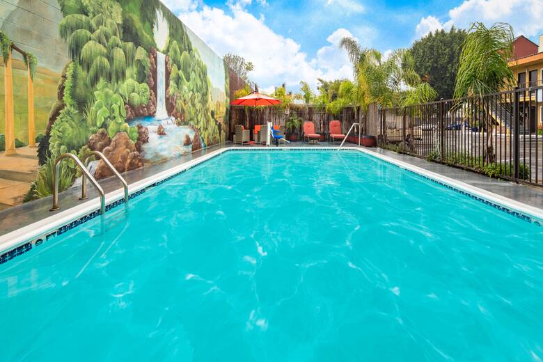 Pool at the Travelodge Burbank-Glendale in Burbank, California