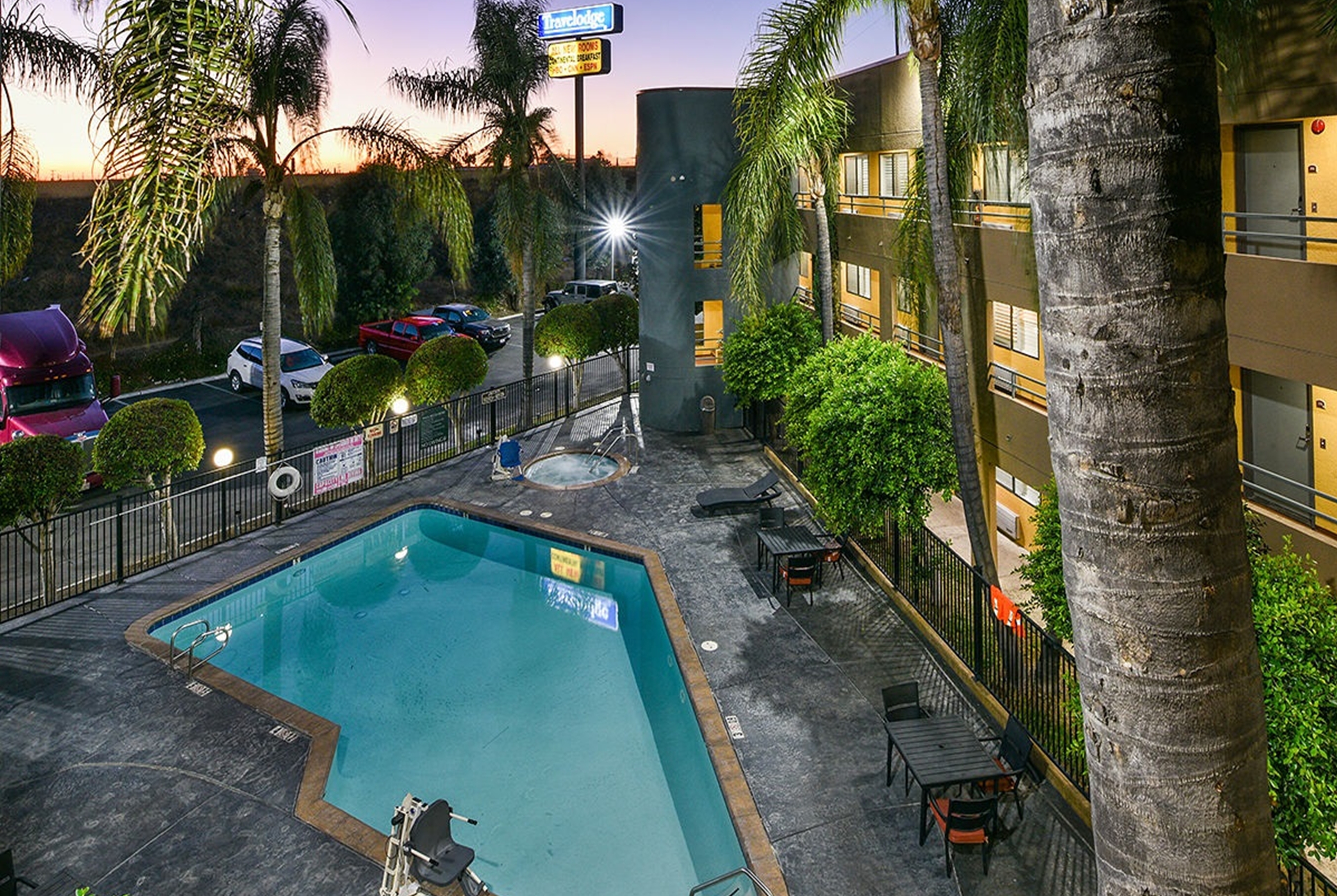 Pool at the Travelodge by Wyndham Commerce Los Angeles Area in Commerce, California