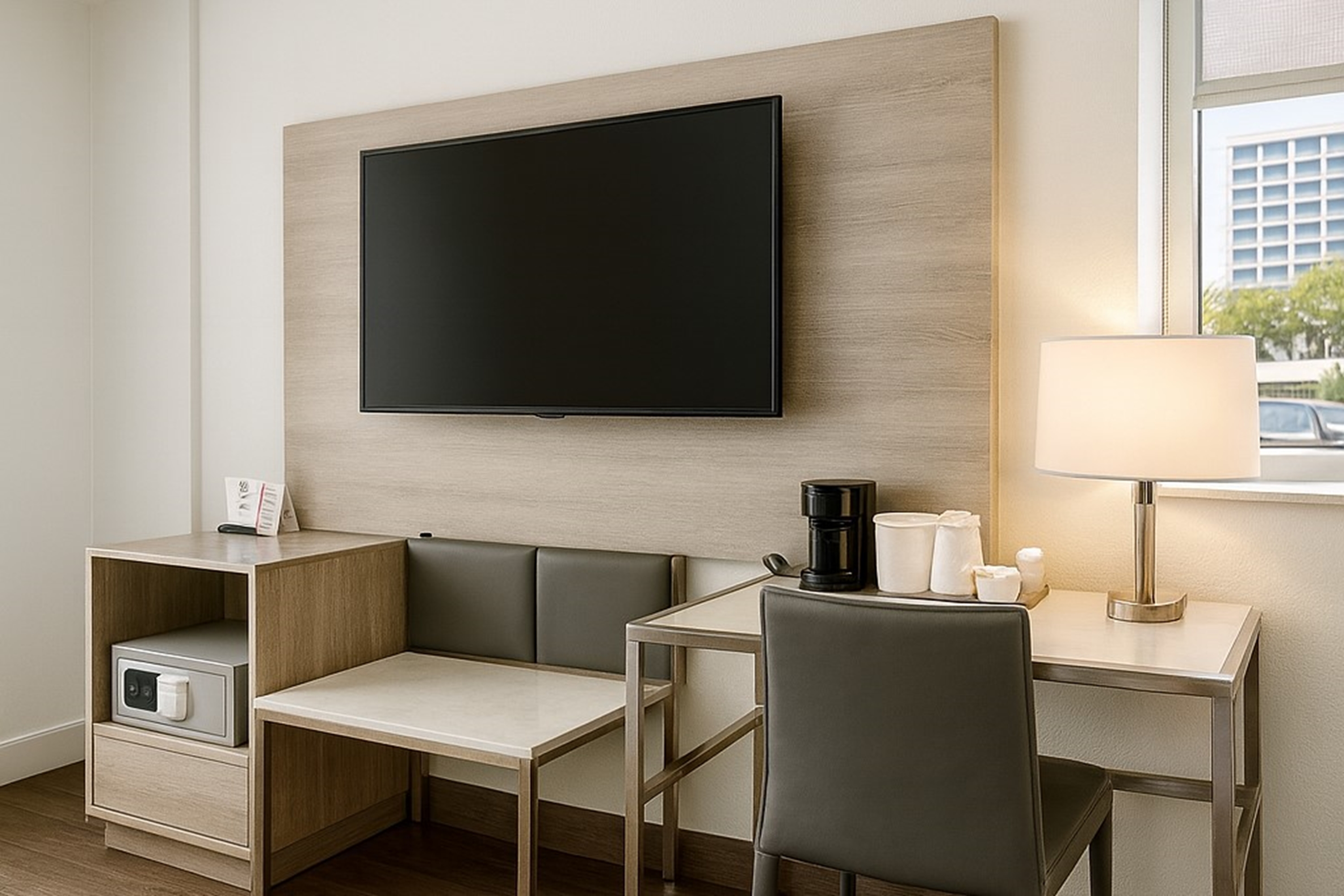 Guest room feature at the Travelodge by Wyndham LAX in El Segundo, California