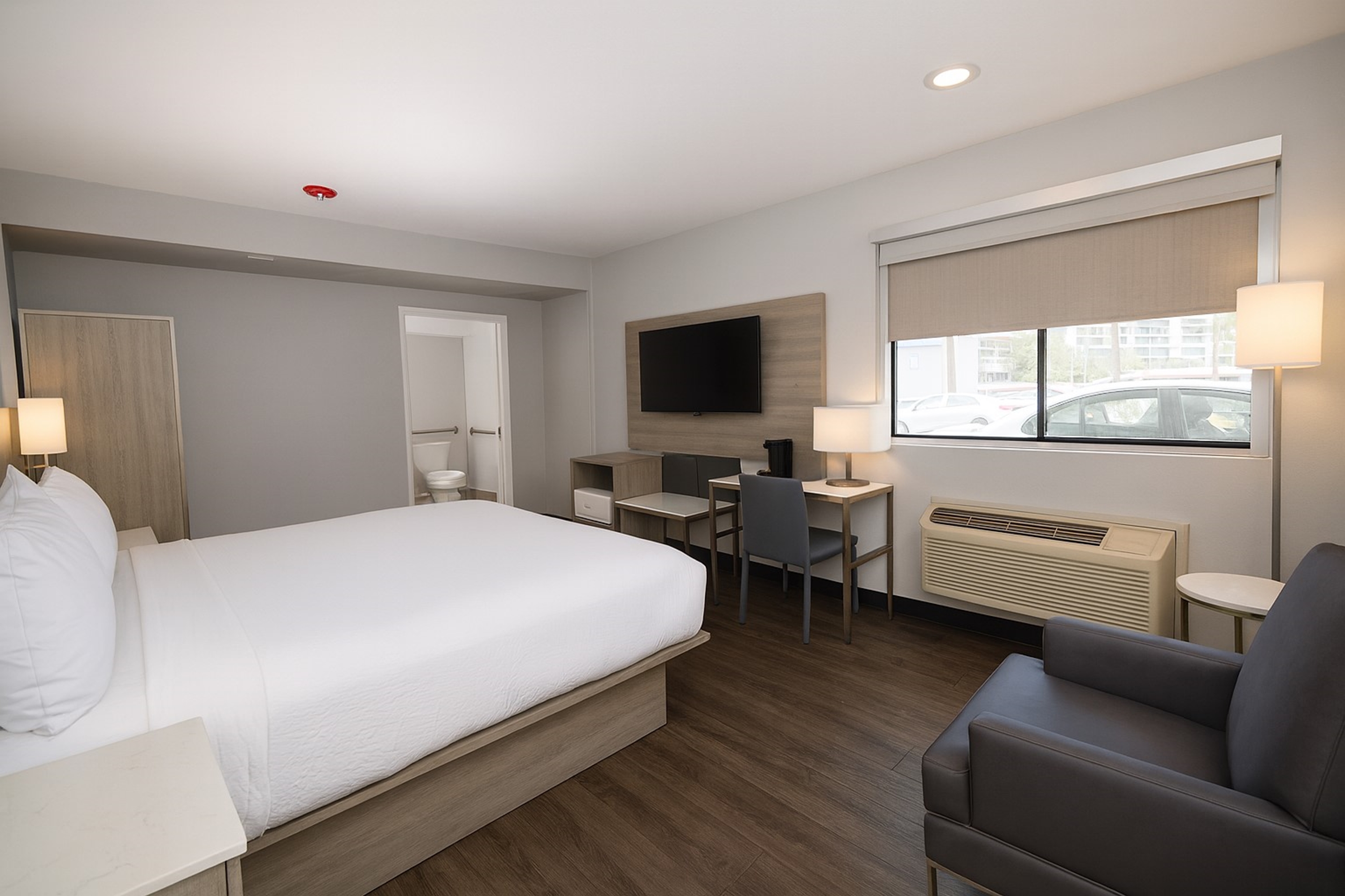 Guest room at the Travelodge by Wyndham LAX in El Segundo, California