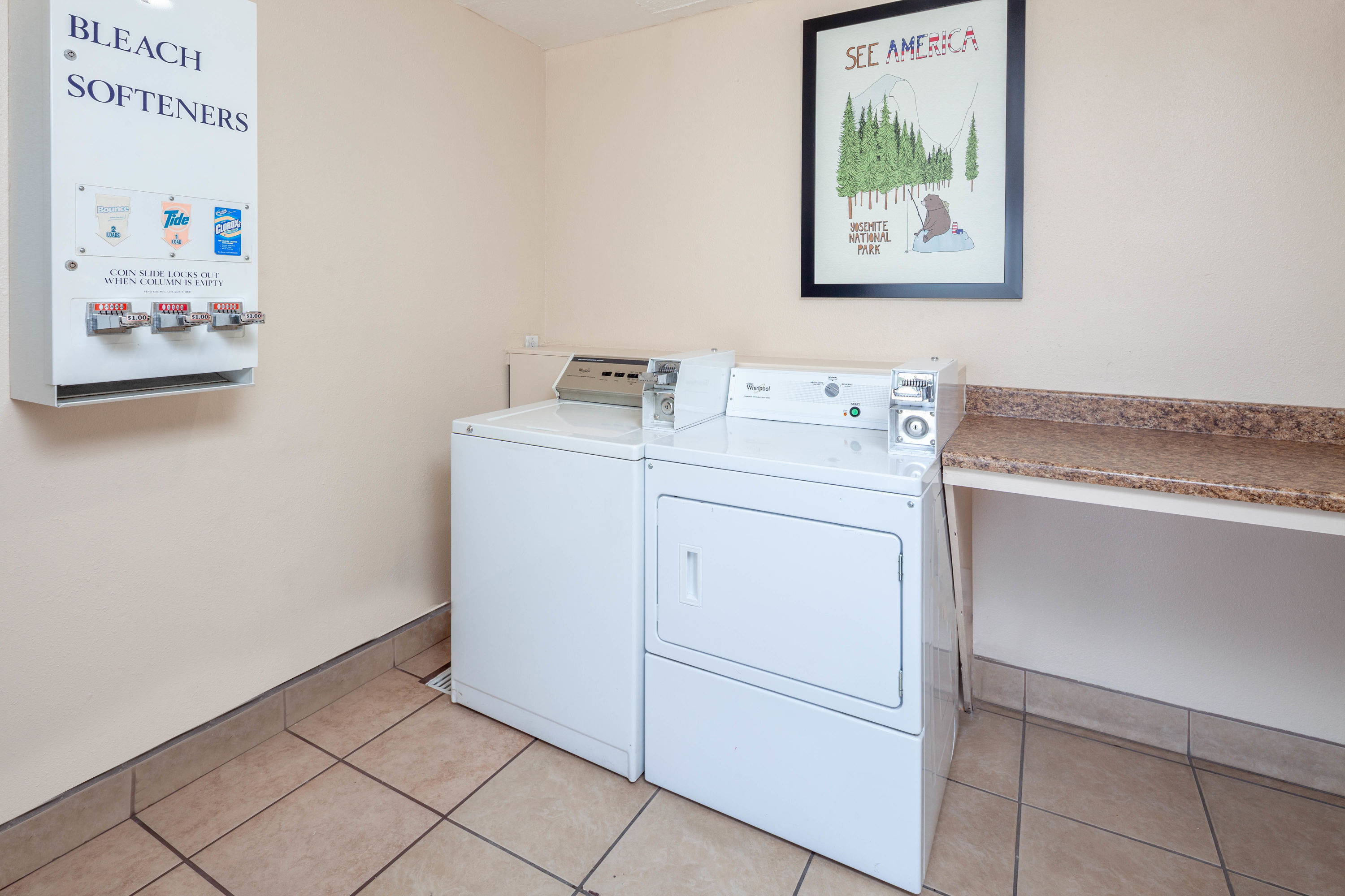 Laundry facilities at Travelodge by Wyndham Harbor City in Harbor City, California
