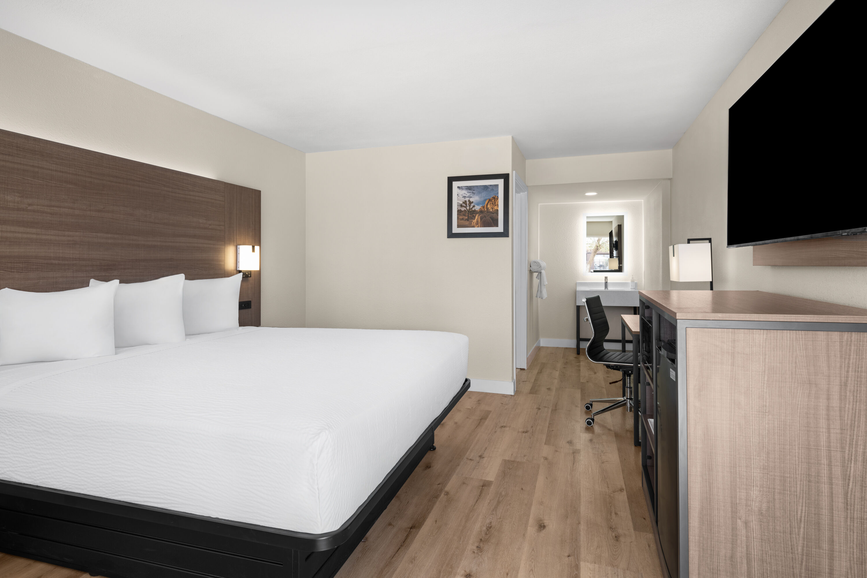 Guest room at the Travelodge by Wyndham Imperial/El Centro in Imperial, California