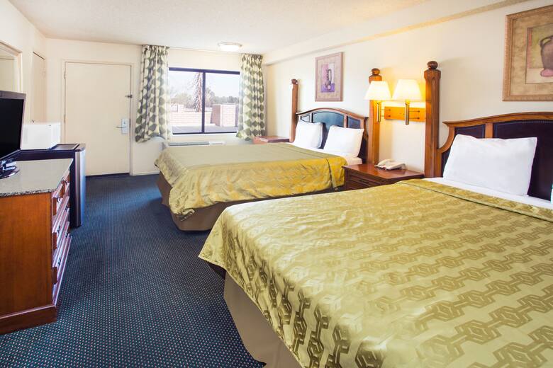 Guest room at the Indio Travelodge in Indio, California