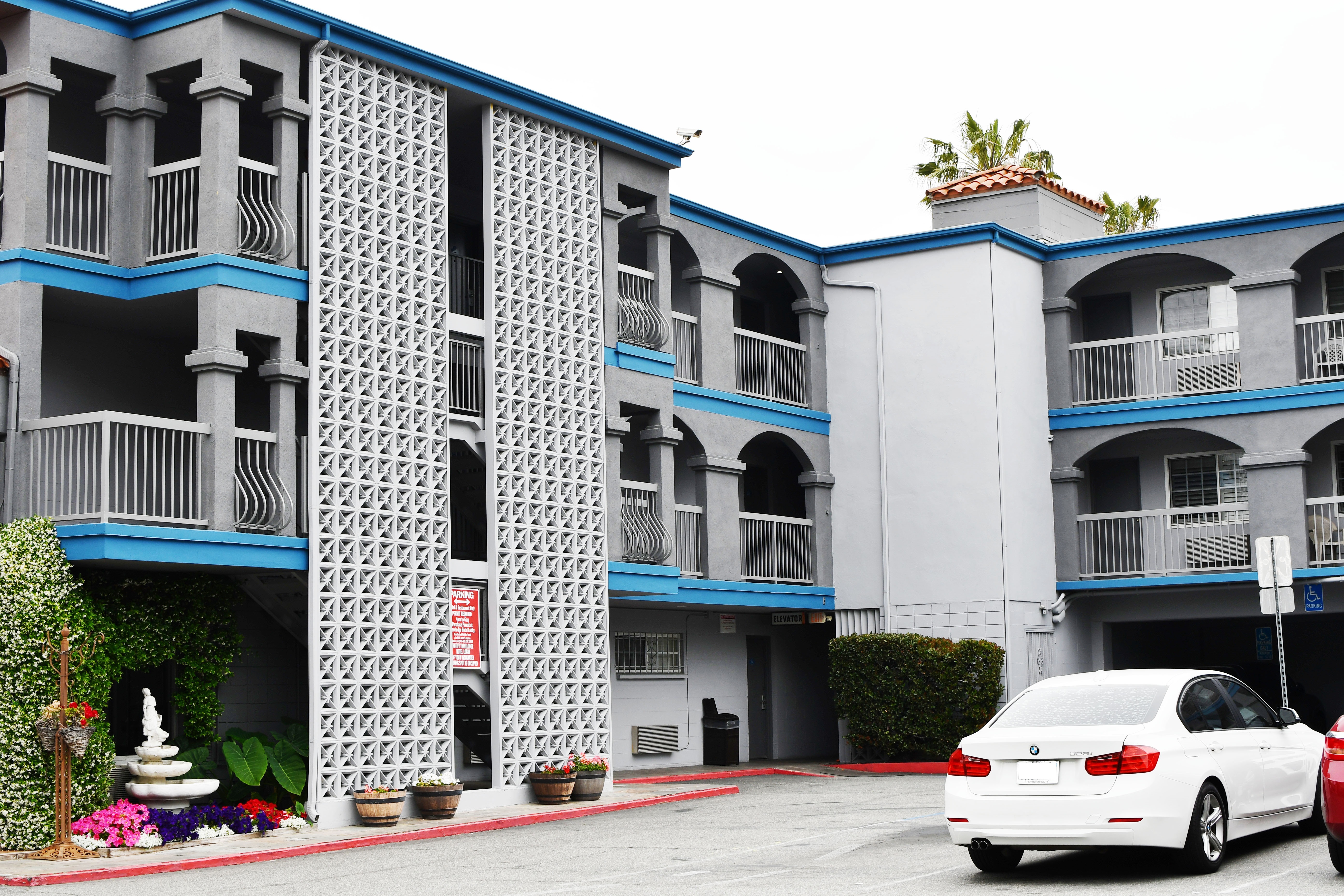 Exterior of Travelodge by Wyndham Long Beach Convention Center hotel in Long Beach, California