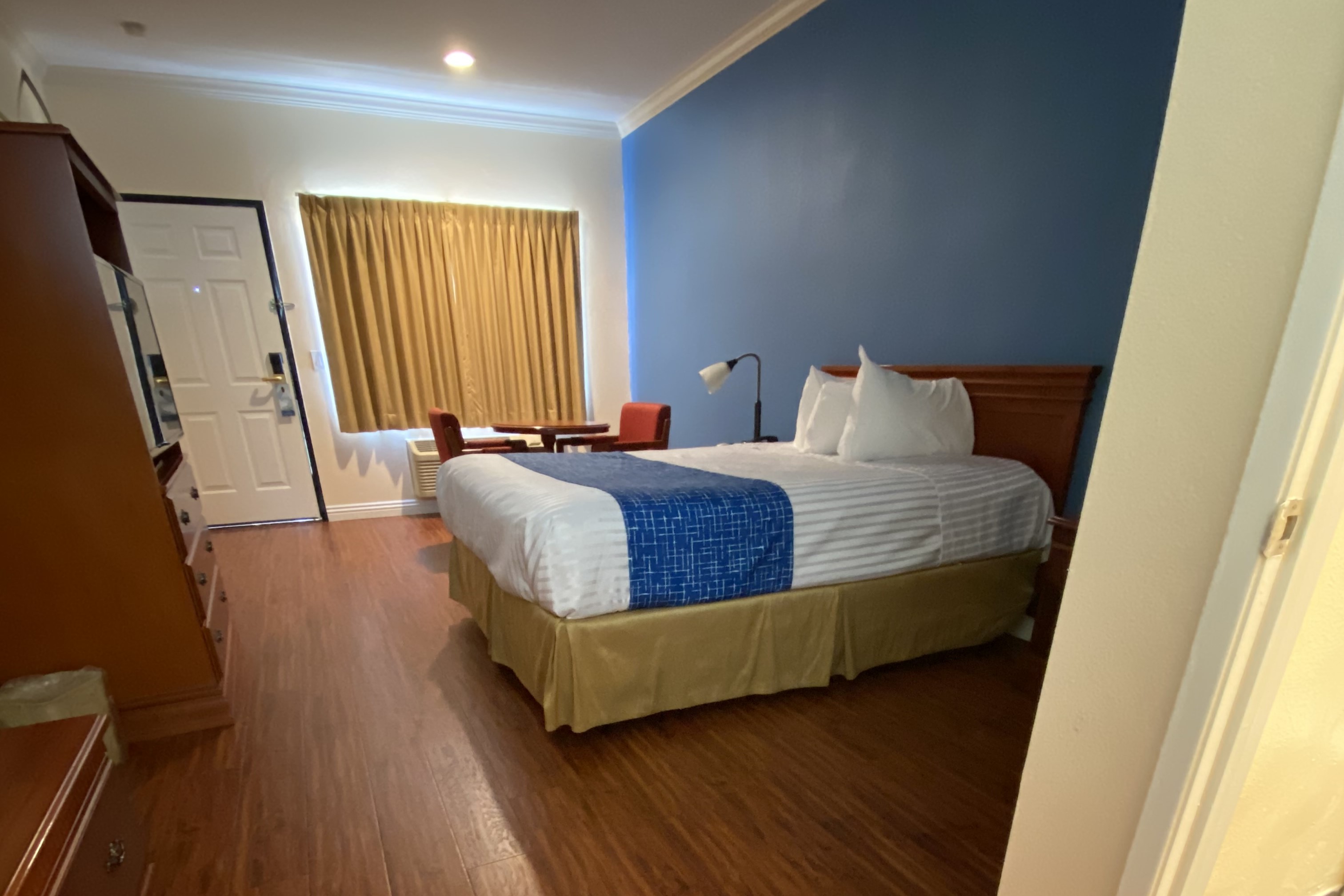 Guest room at the Travelodge by Wyndham Lynwood in Lynwood, California