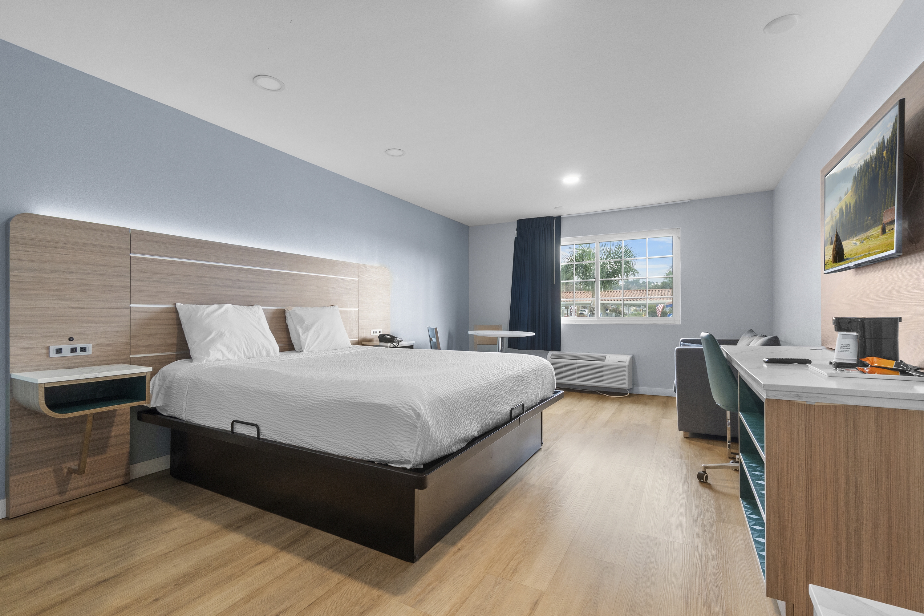 Guest room at the Travelodge by Wyndham Fairplex Pomona in Pomona, California