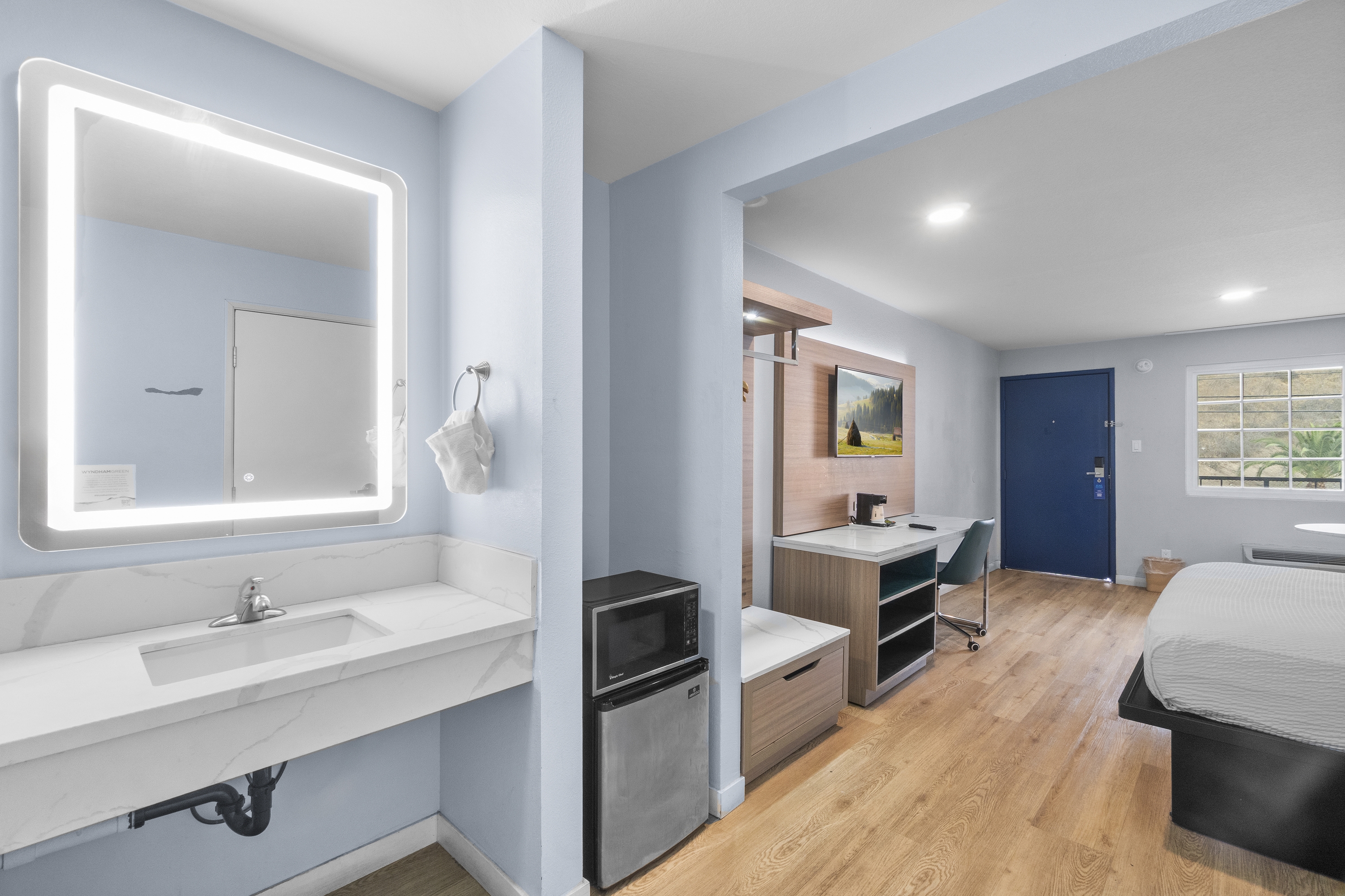 Guest room at the Travelodge by Wyndham Fairplex Pomona in Pomona, California