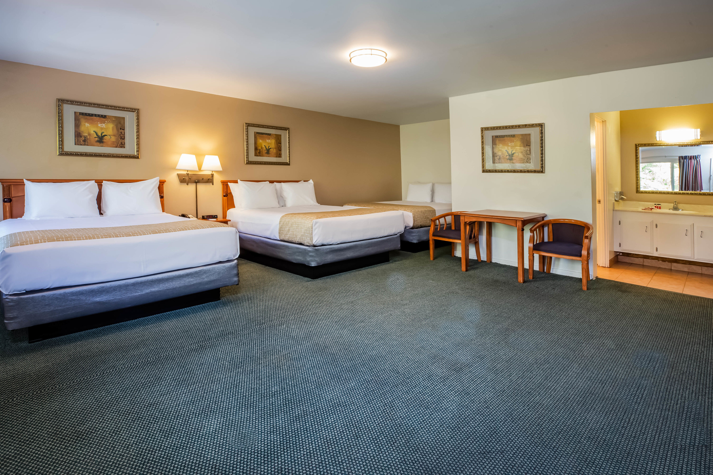 Guest room at the Travelodge by Wyndham Red Bluff South of Redding in Red Bluff, California