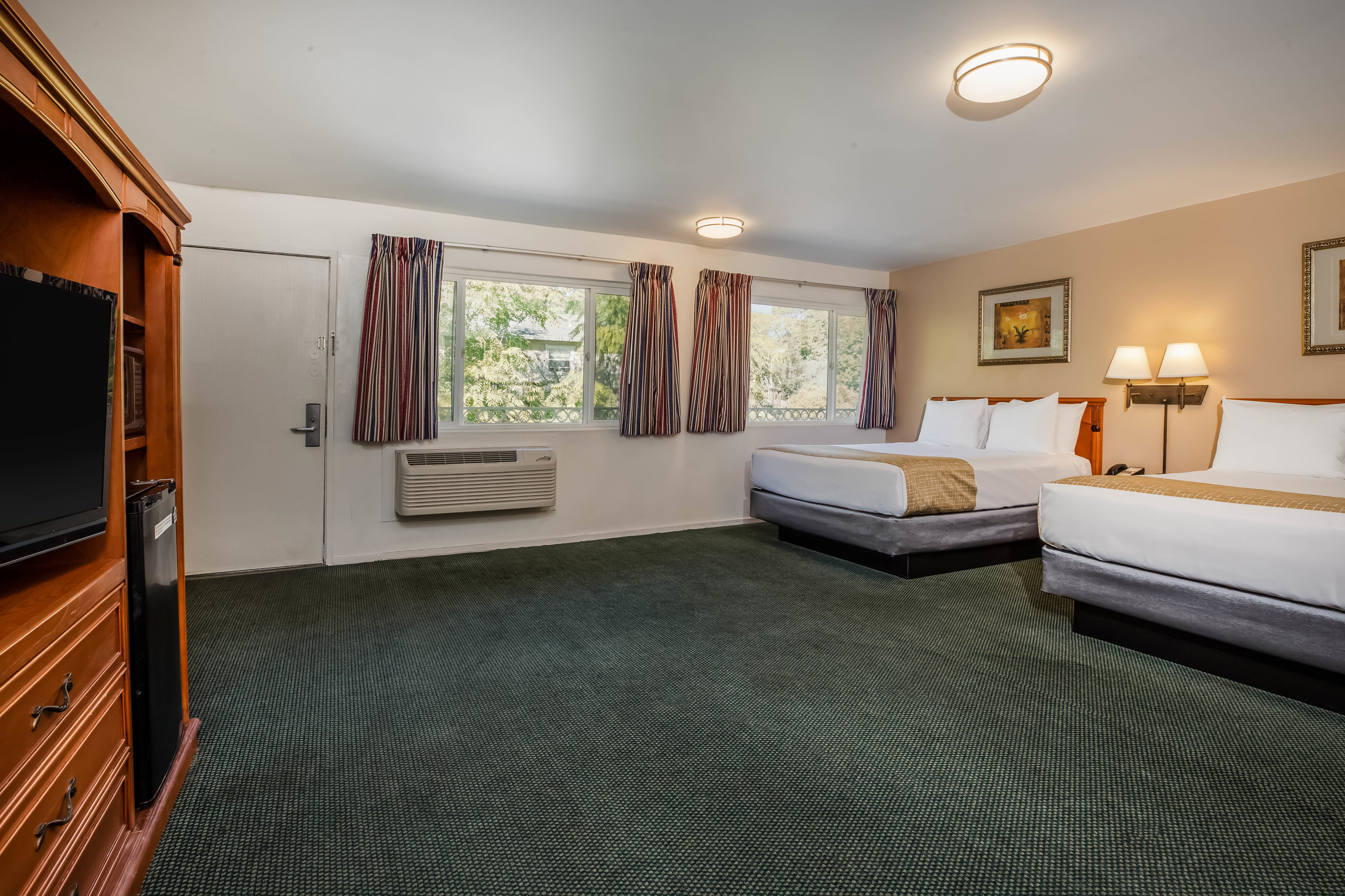 Guest room at the Travelodge by Wyndham Red Bluff South of Redding in Red Bluff, California