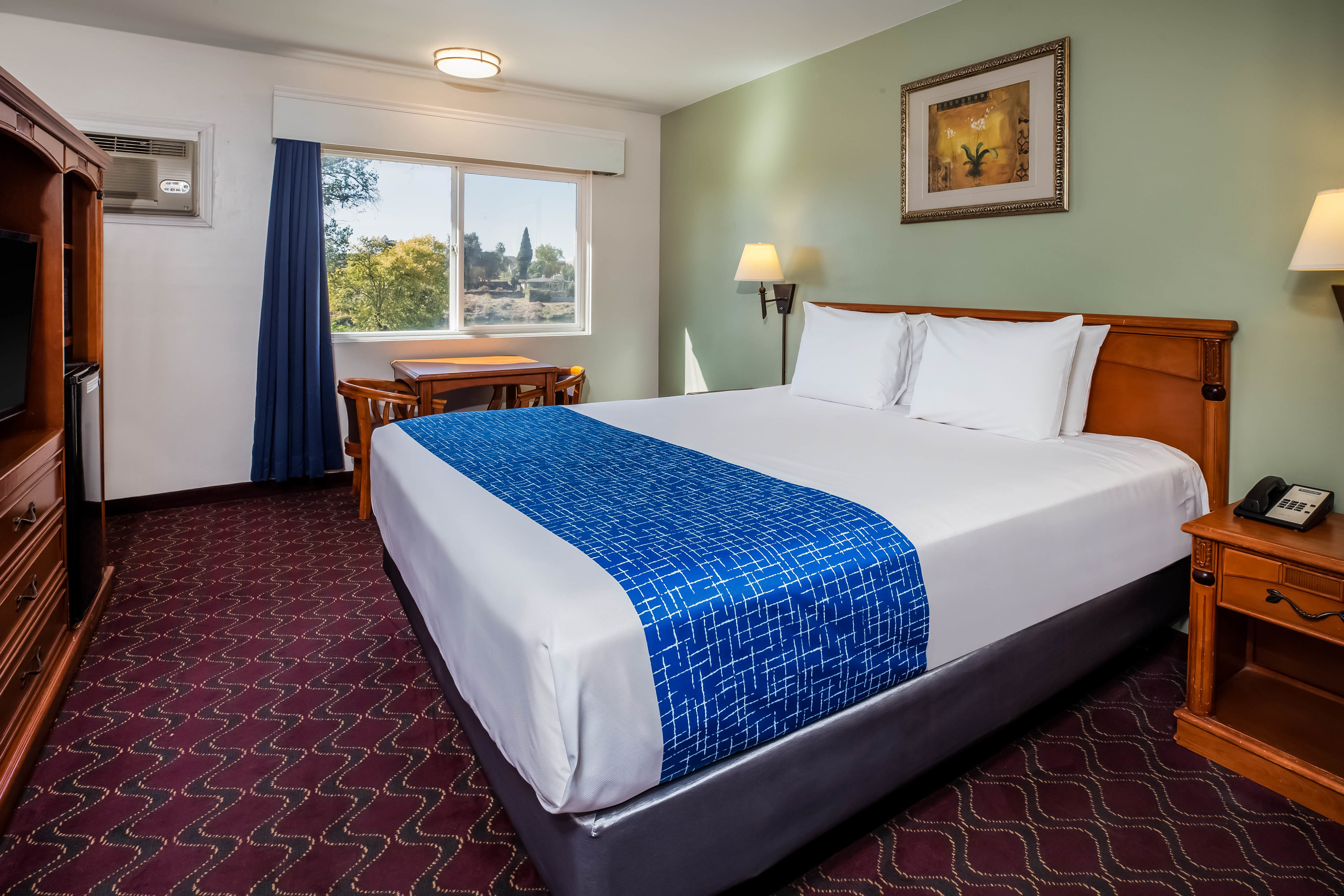 Guest room at the Travelodge by Wyndham Red Bluff South of Redding in Red Bluff, California