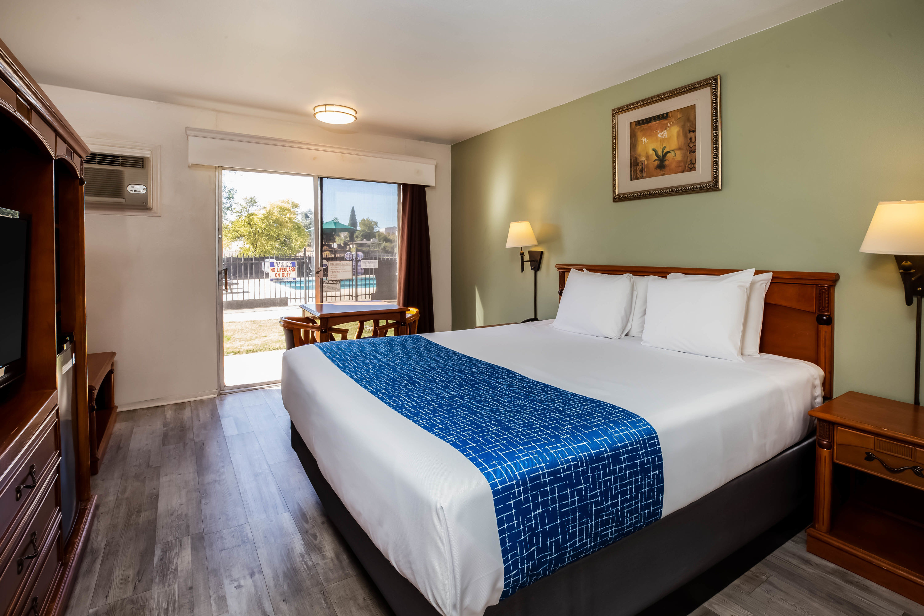 Guest room at the Travelodge by Wyndham Red Bluff South of Redding in Red Bluff, California