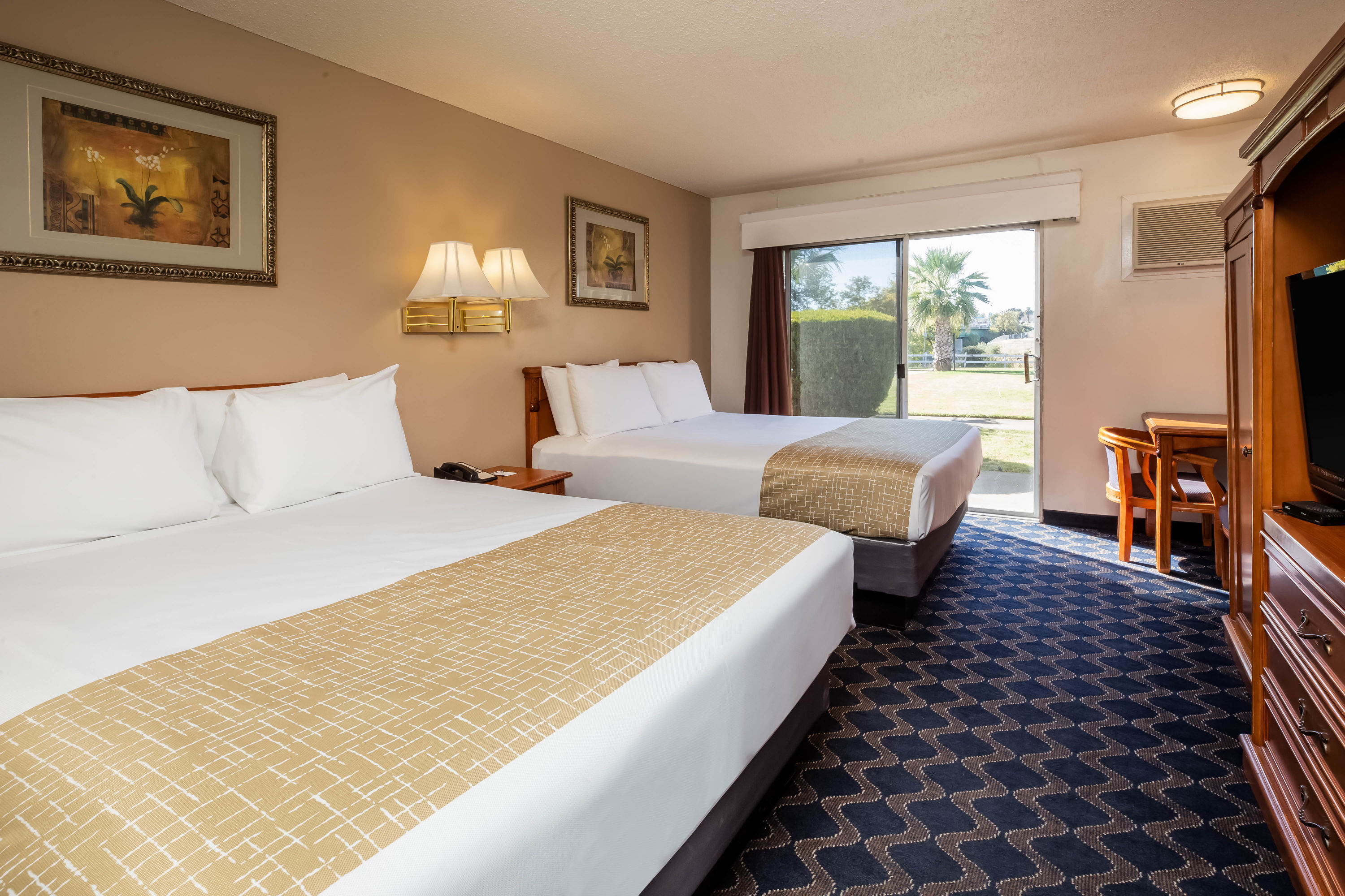 Guest room at the Travelodge by Wyndham Red Bluff South of Redding in Red Bluff, California
