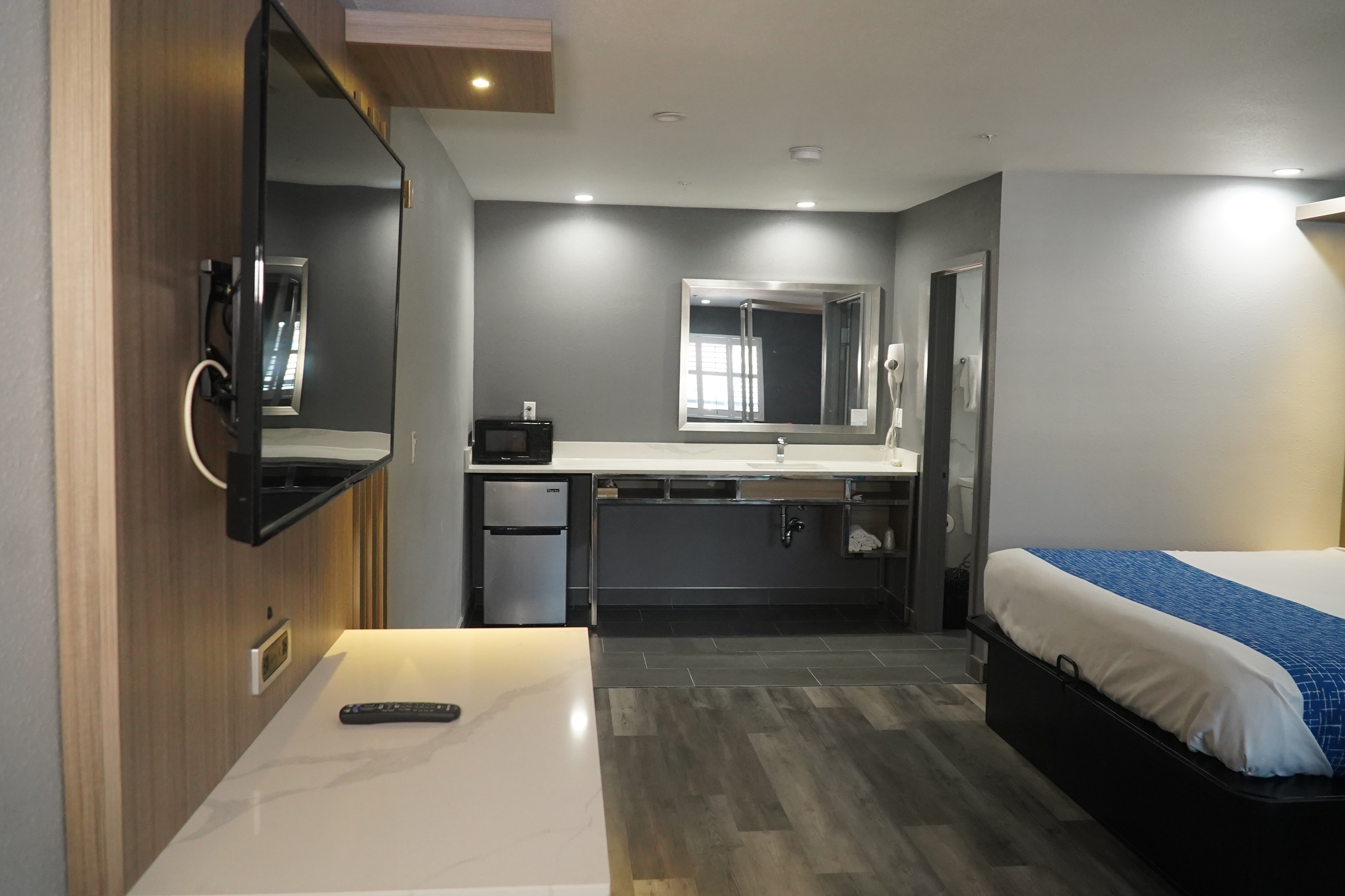 Guest room at the Travelodge by Wyndham Whittier in Whittier, California