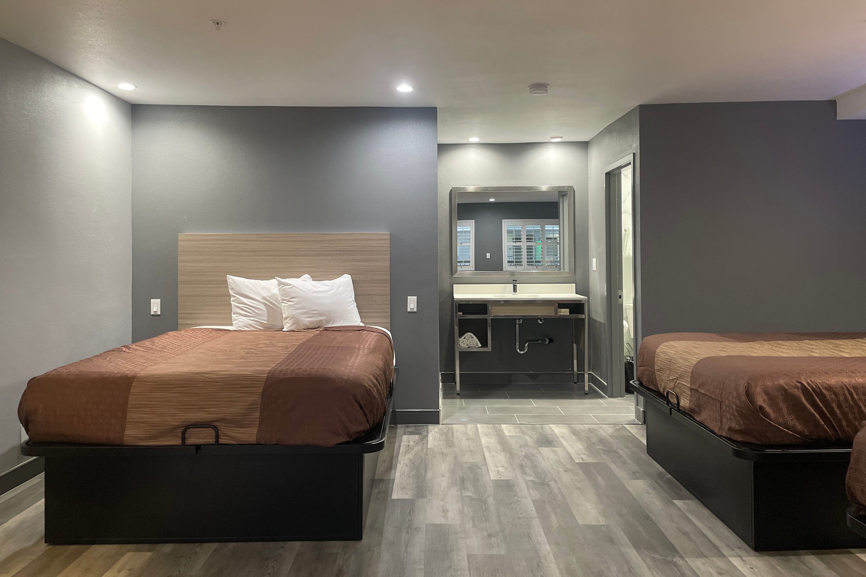 Guest room at the Travelodge by Wyndham Whittier in Whittier, California