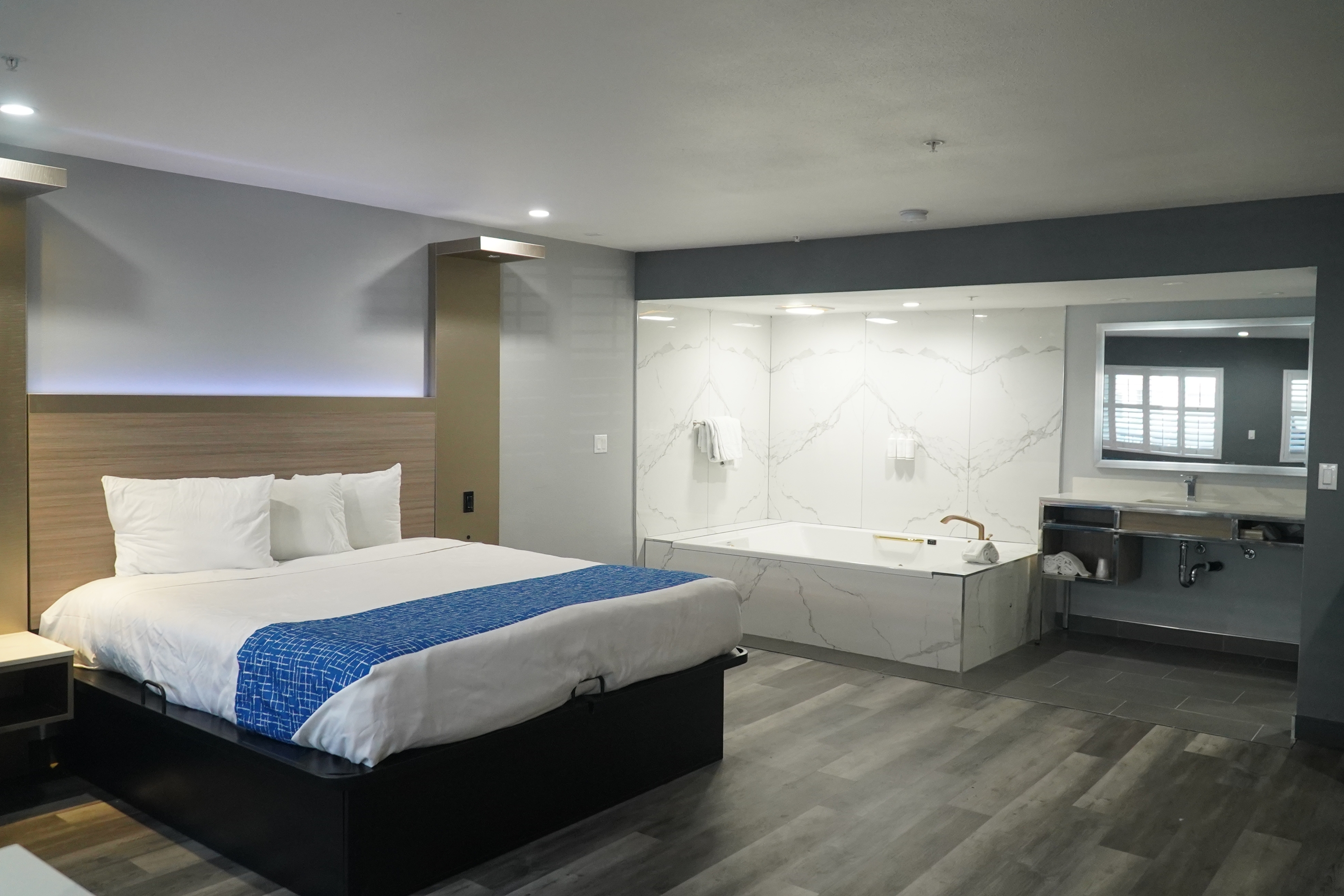 Guest room at the Travelodge by Wyndham Whittier in Whittier, California