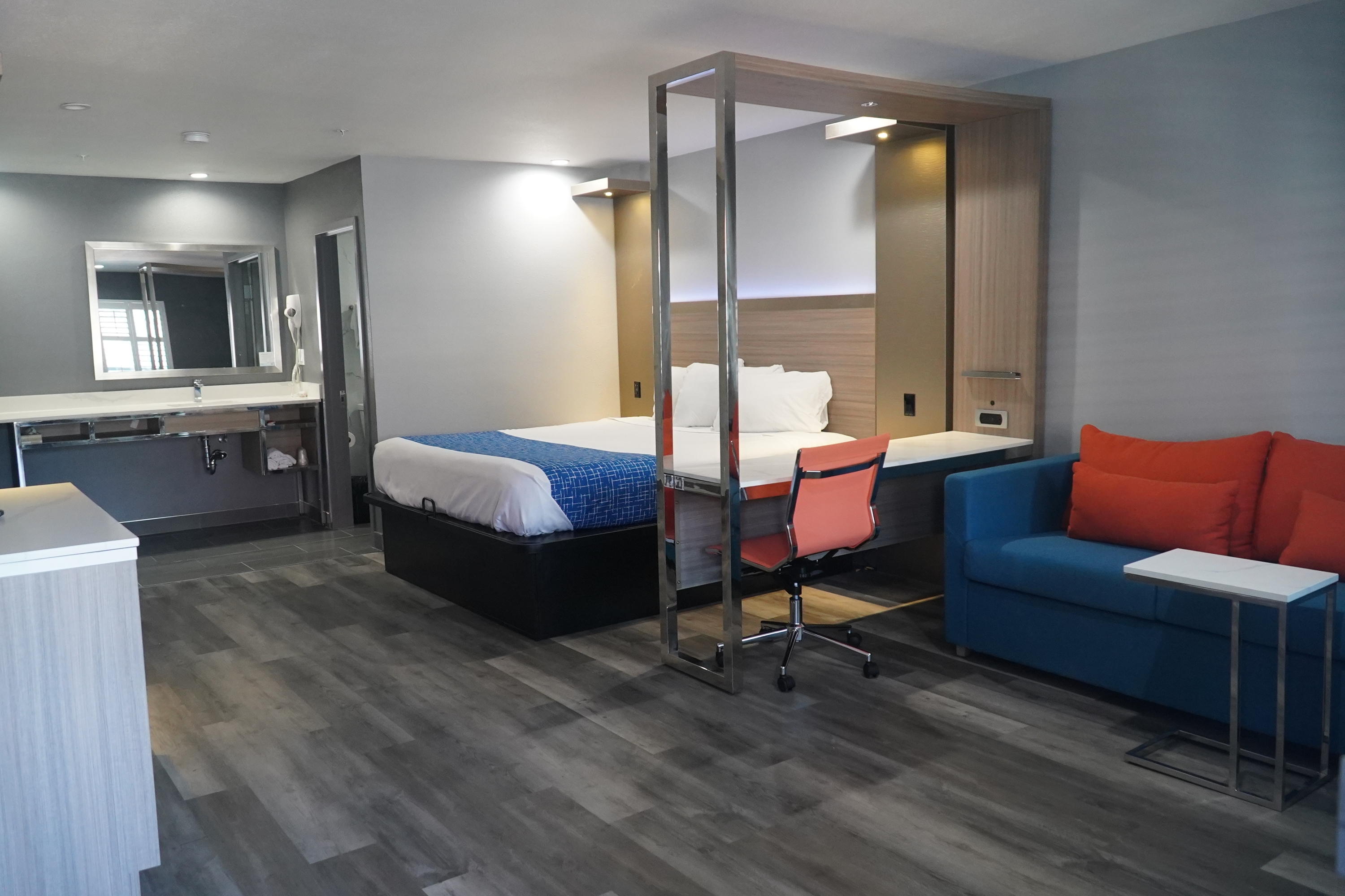 Guest room at the Travelodge by Wyndham Whittier in Whittier, California