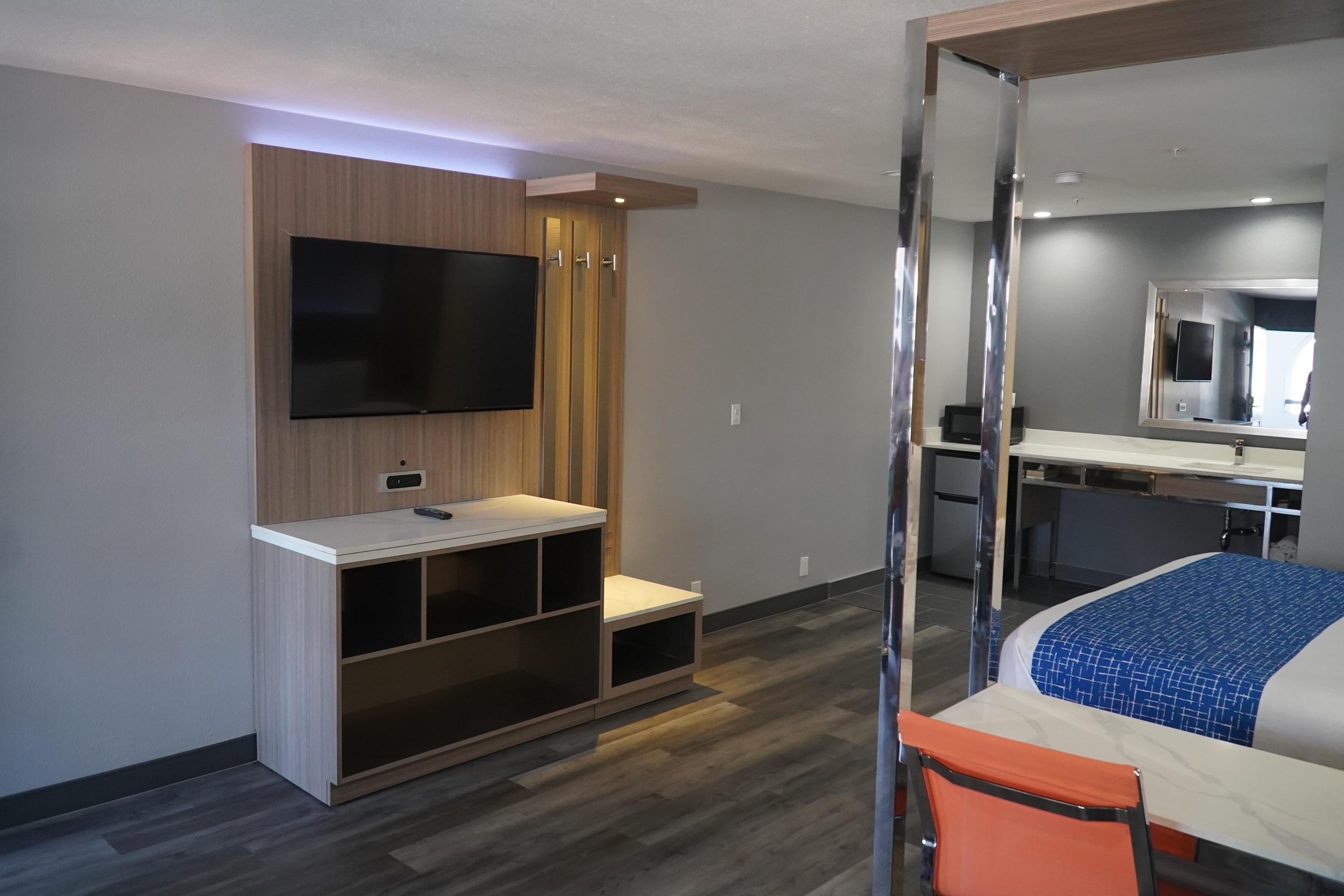 Guest room at the Travelodge by Wyndham Whittier in Whittier, California