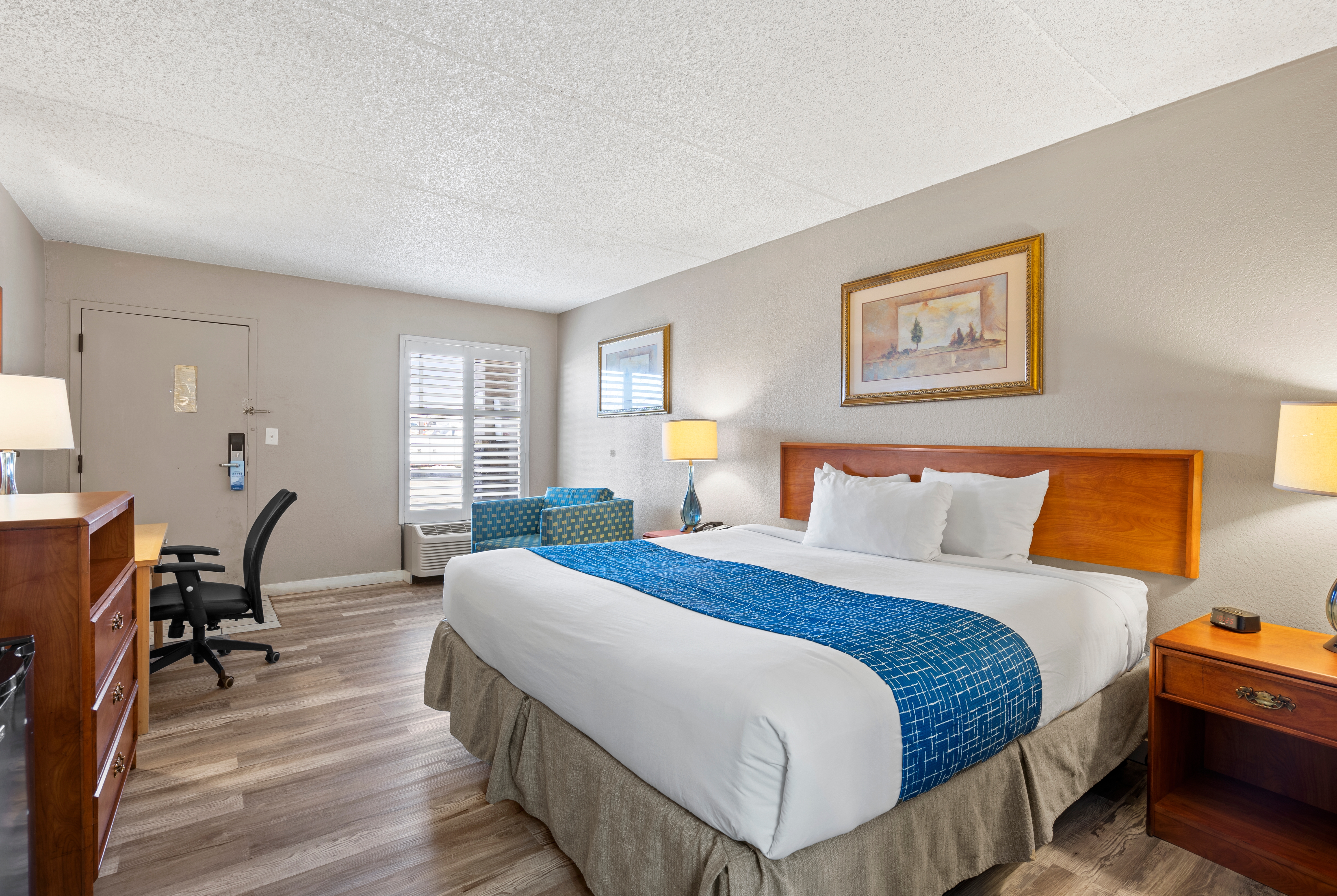 Guest room at the Travelodge by Wyndham Pueblo in Pueblo, Colorado