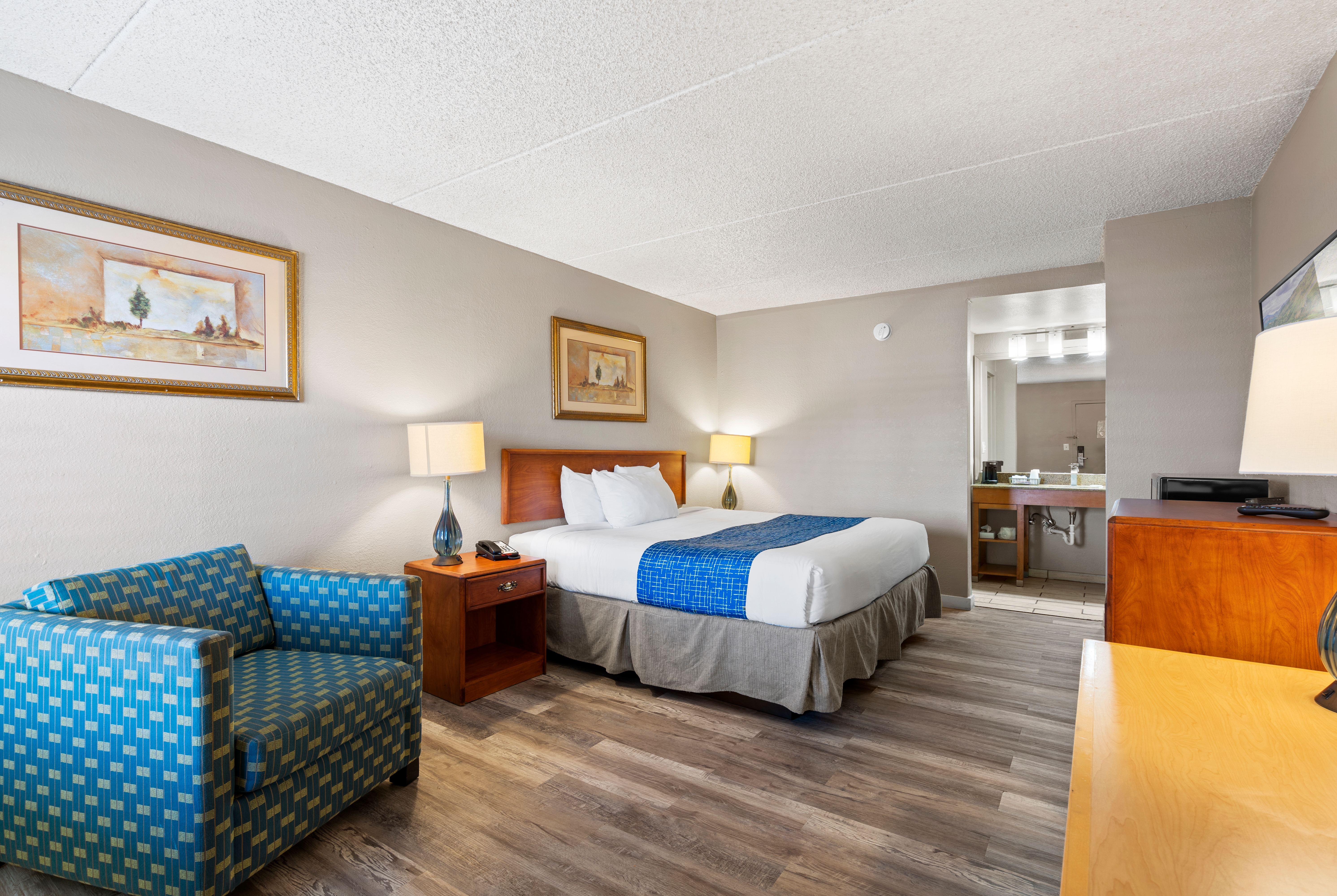 Guest room at the Travelodge by Wyndham Pueblo in Pueblo, Colorado