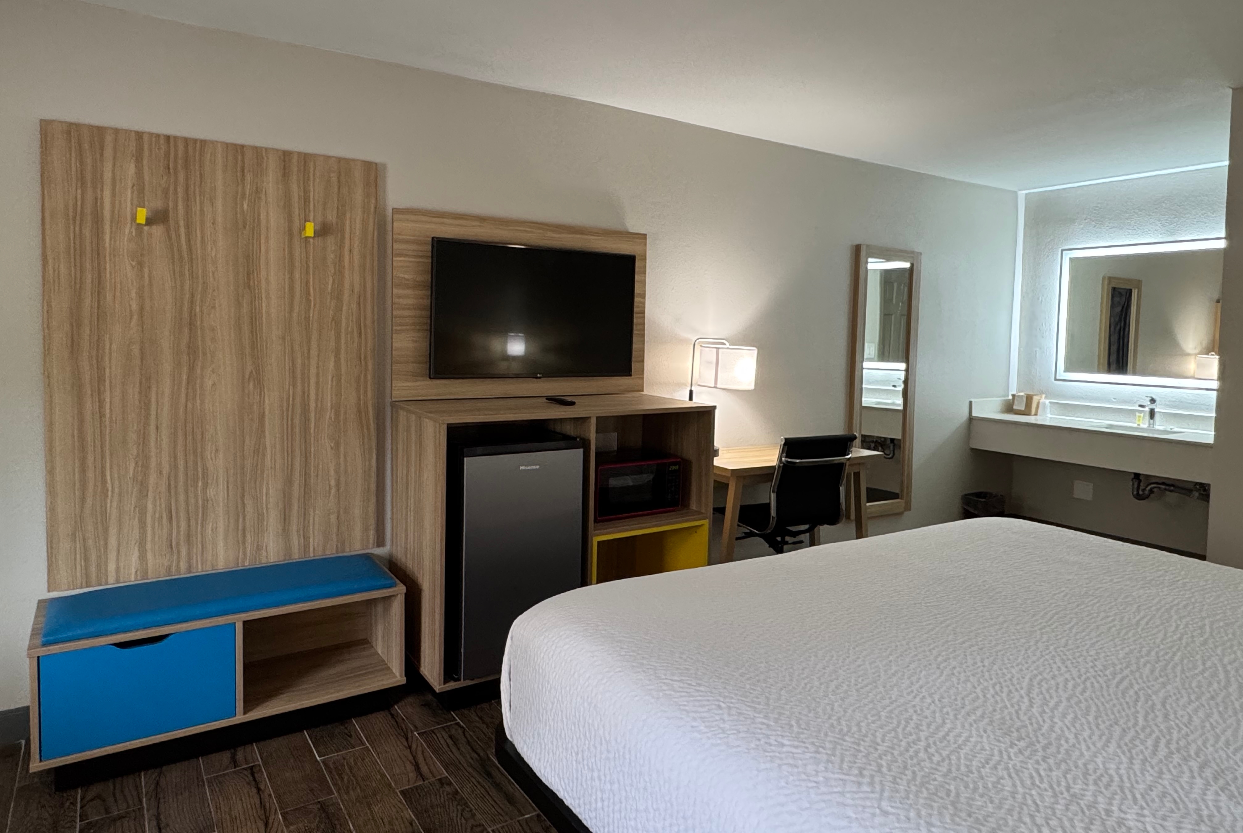 Guest room at the Travelodge by Wyndham Gainesville in Gainesville, Florida