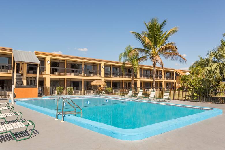 Pool at the Travelodge Fort Myers North in North Fort Myers, Florida