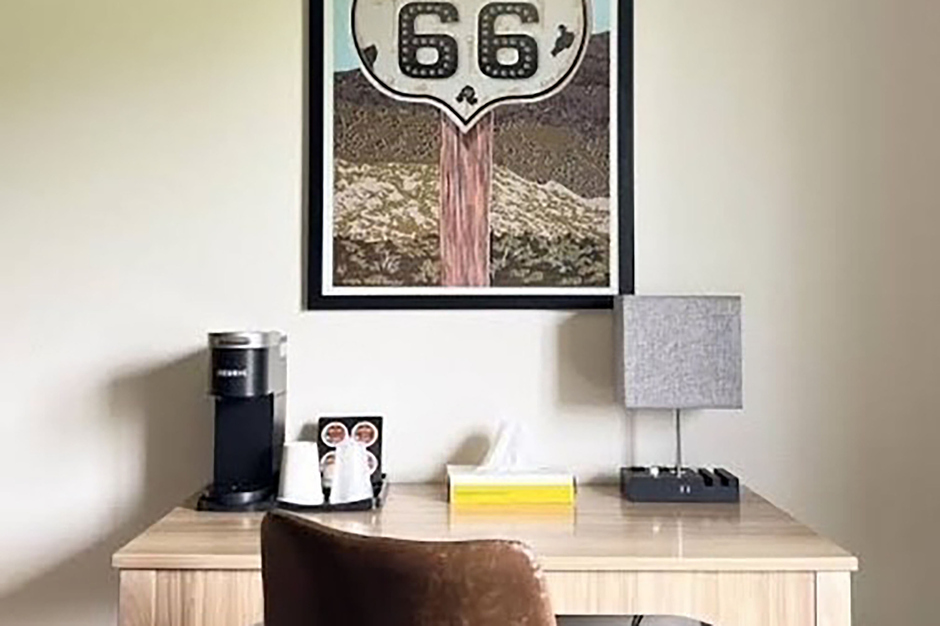 Guest room at the Travelodge by Wyndham Atlanta, Illinois in Atlanta, Illinois