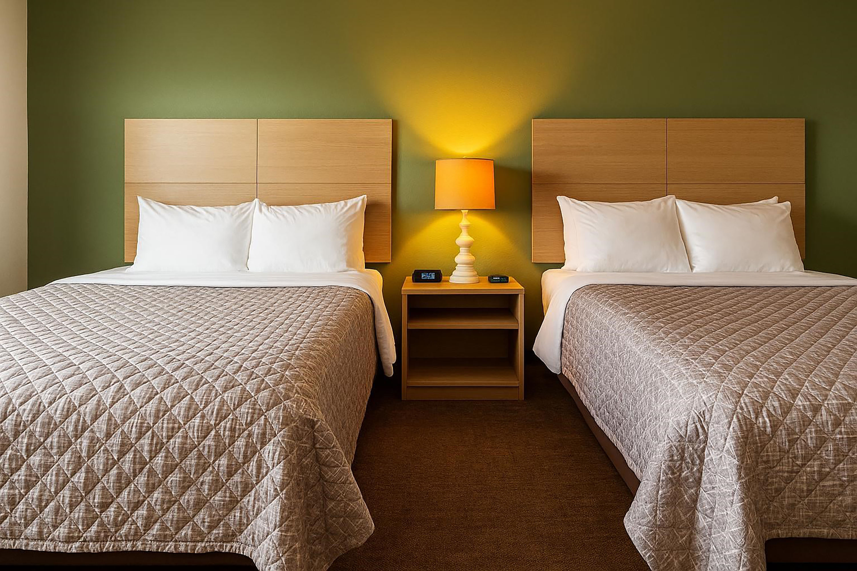 Guest room at the Travelodge by Wyndham Atlanta, Illinois in Atlanta, Illinois