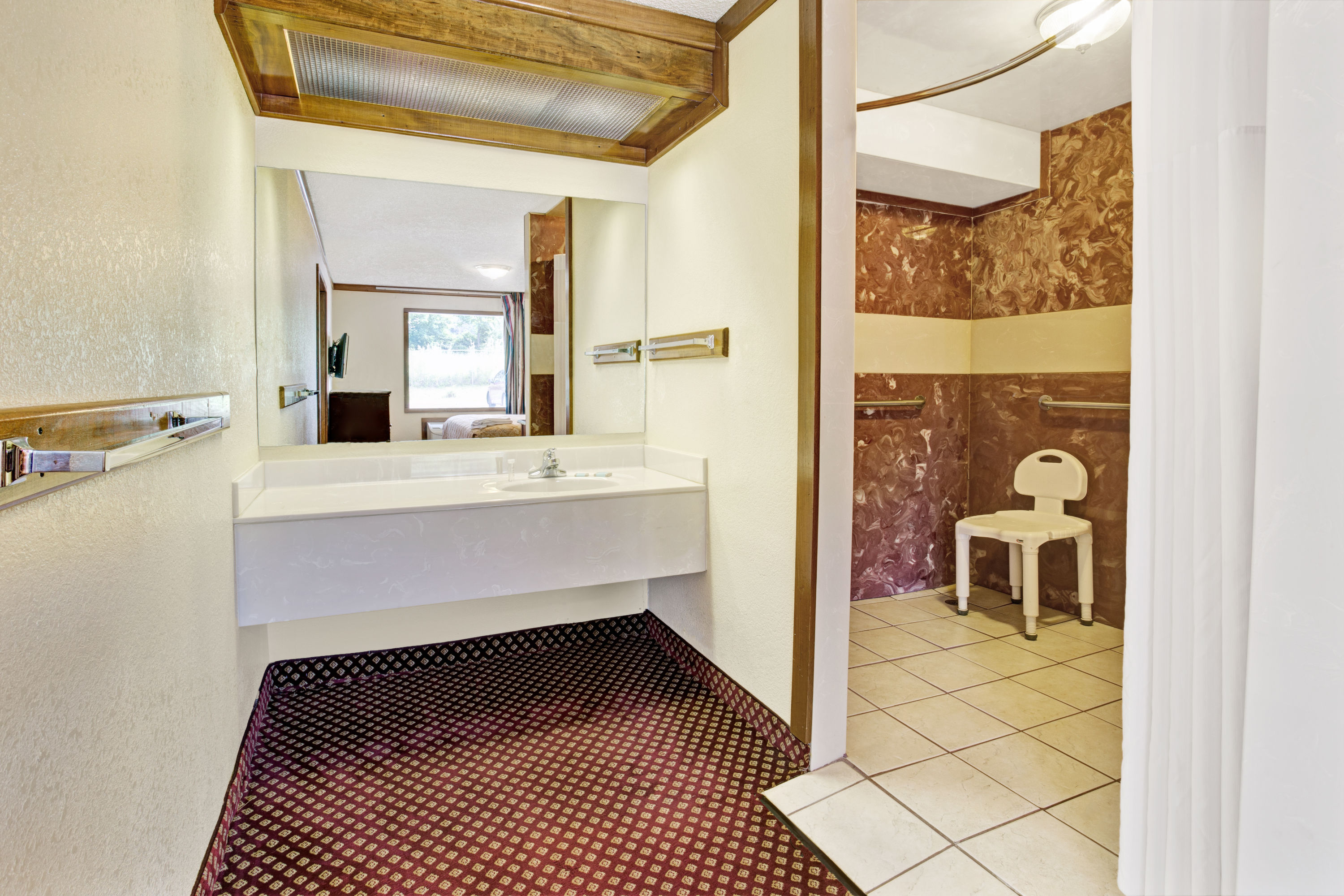 Guest room at the Travelodge by Wyndham Sellersburg / Louisville North in Sellersburg, Indiana