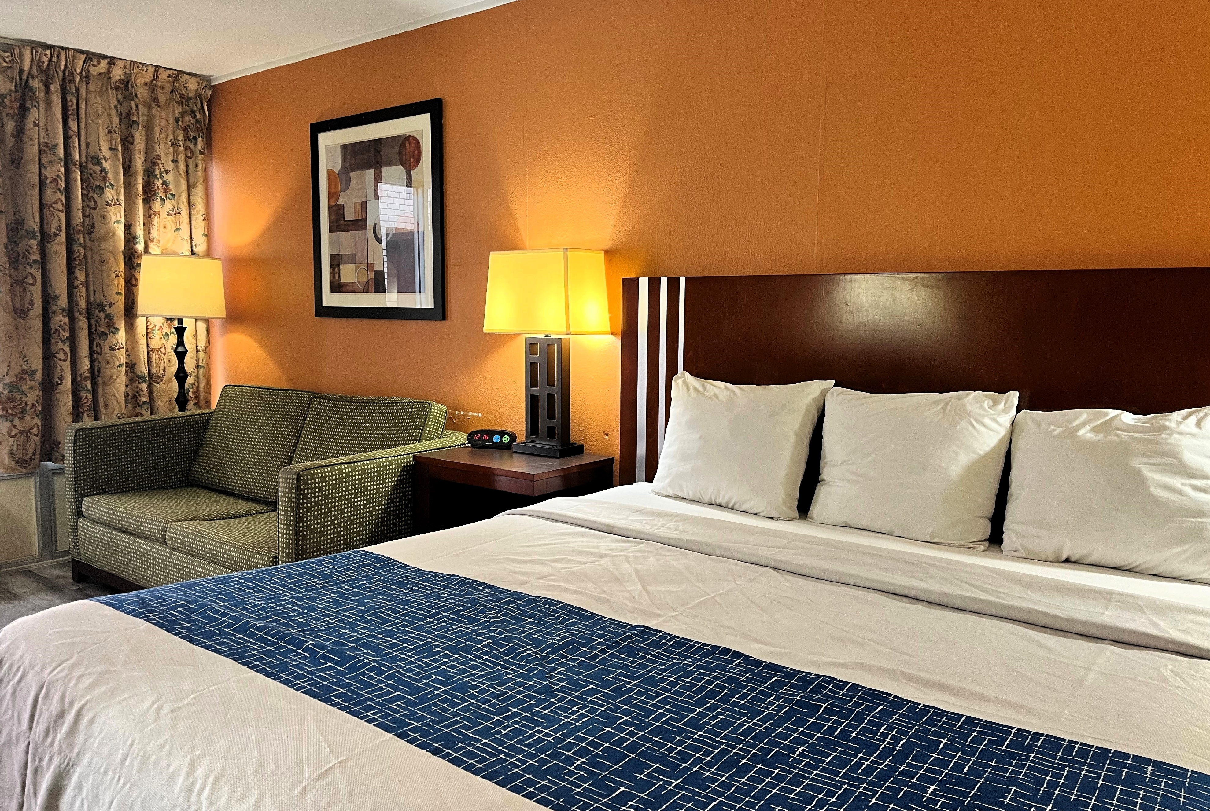 Guest room at the Travelodge by Wyndham Seymour in Seymour, Indiana