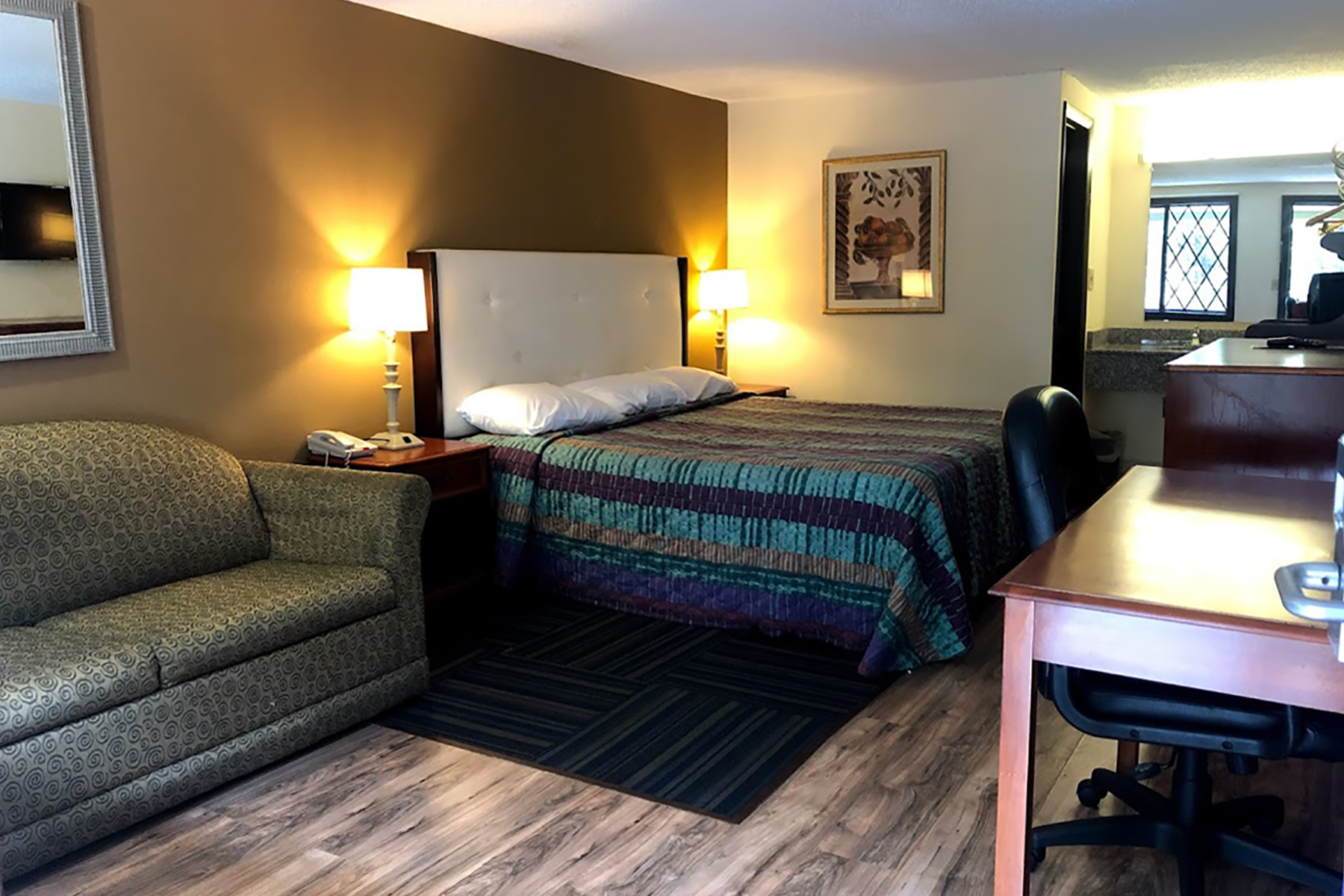 Guest room at the Travelodge by Wyndham Laurel/Ft. Meade/Near NSA in Laurel, Maryland