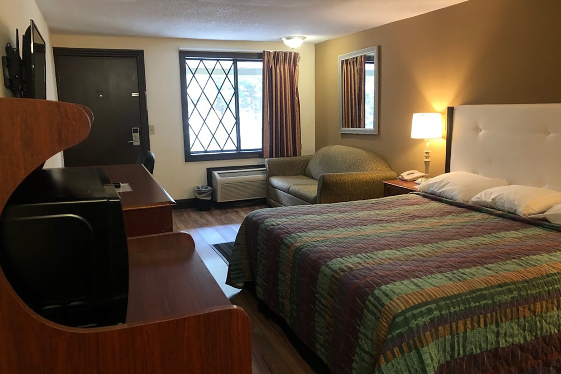 Guest room at the Travelodge by Wyndham Laurel/Ft. Meade/Near NSA in Laurel, Maryland
