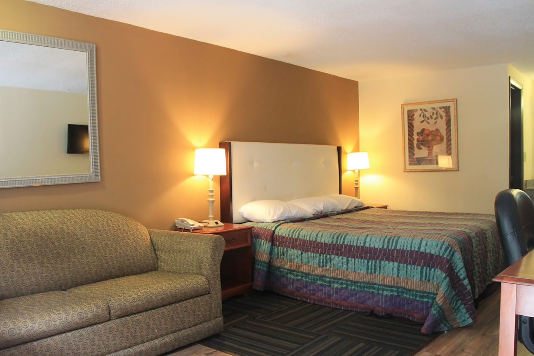 Guest room at the Travelodge by Wyndham Laurel/Ft. Meade/Near NSA in Laurel, Maryland