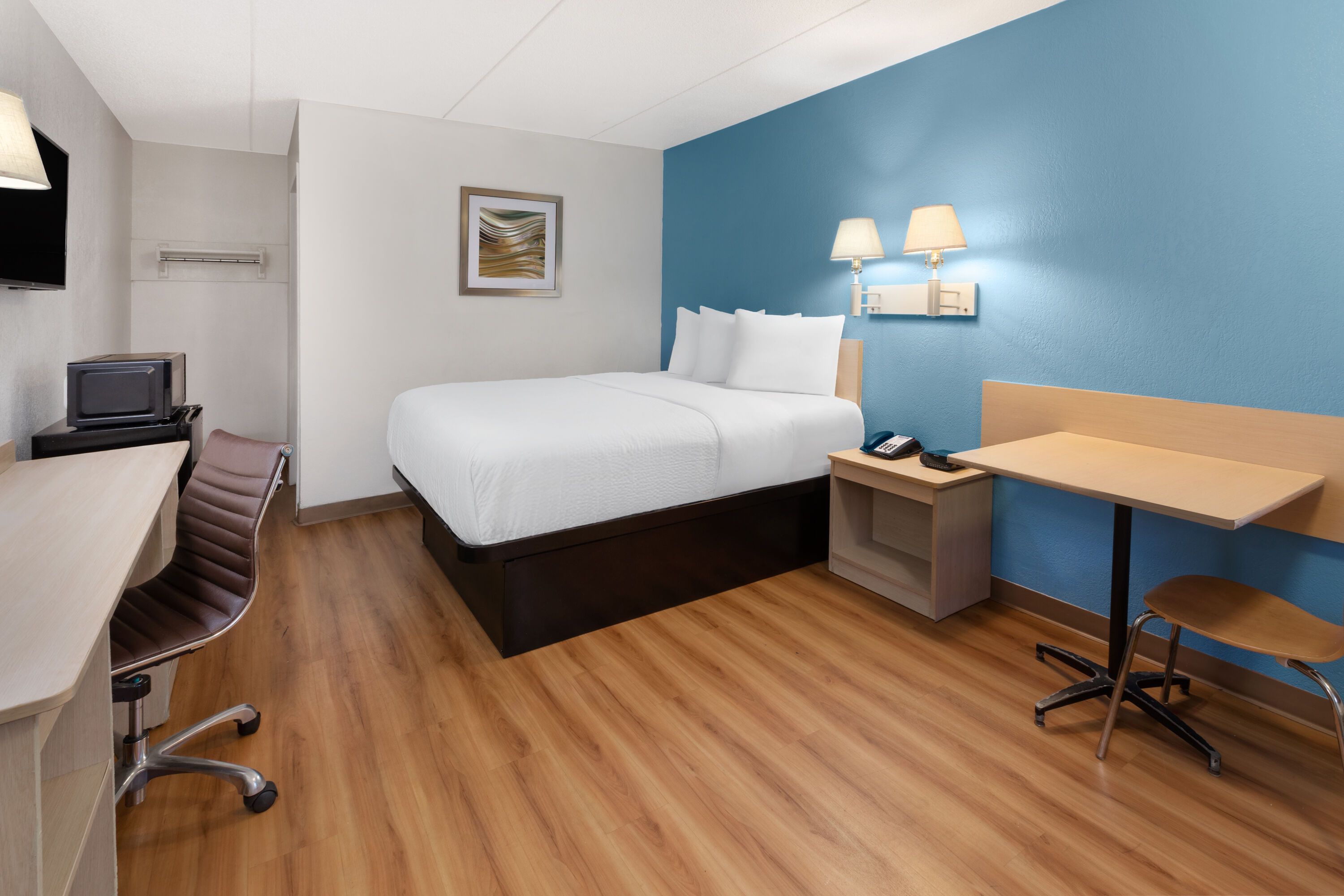 Guest room at the Travelodge by Wyndham Madison Heights MI in Madison Heights, Michigan