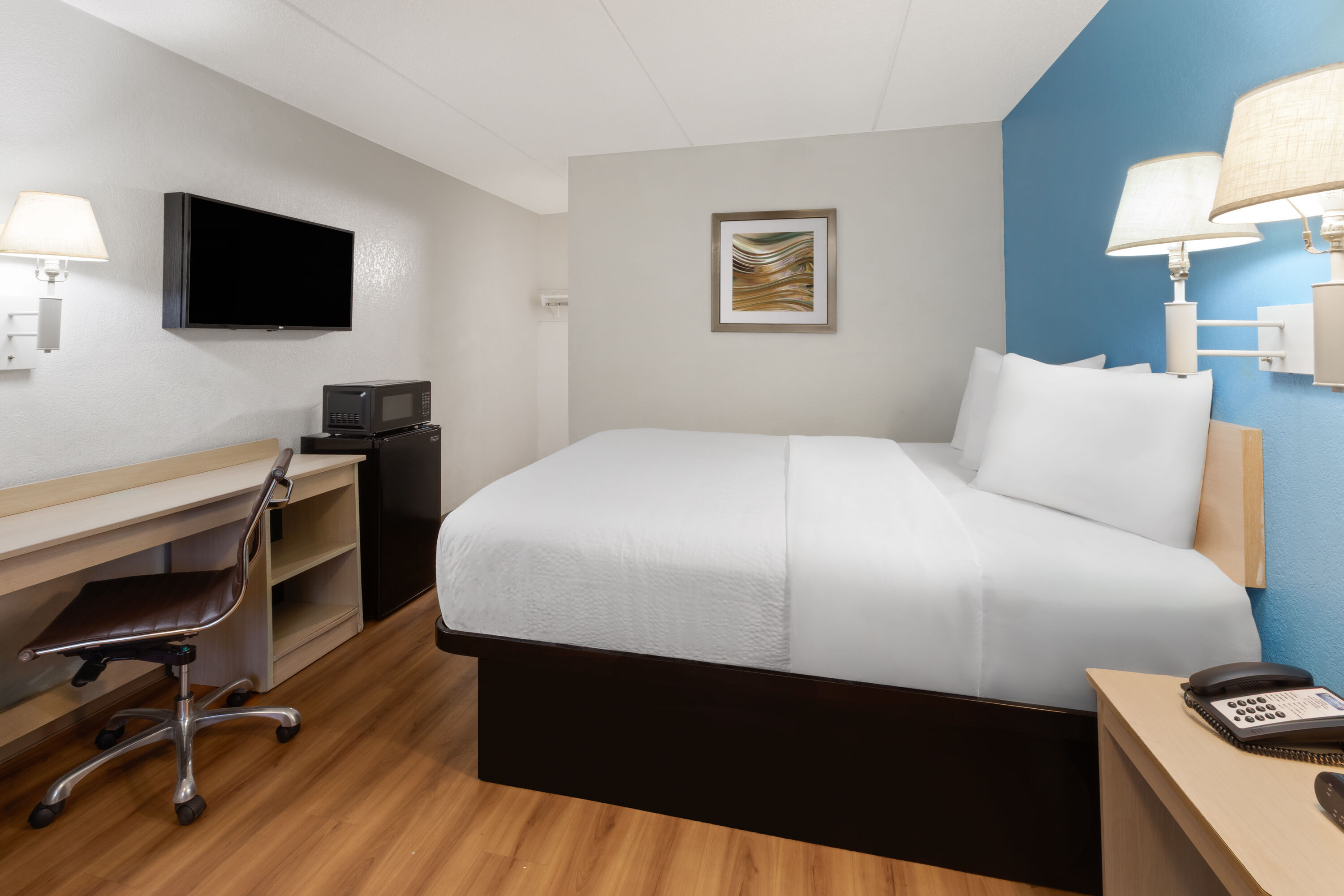 Guest room at the Travelodge by Wyndham Madison Heights MI in Madison Heights, Michigan