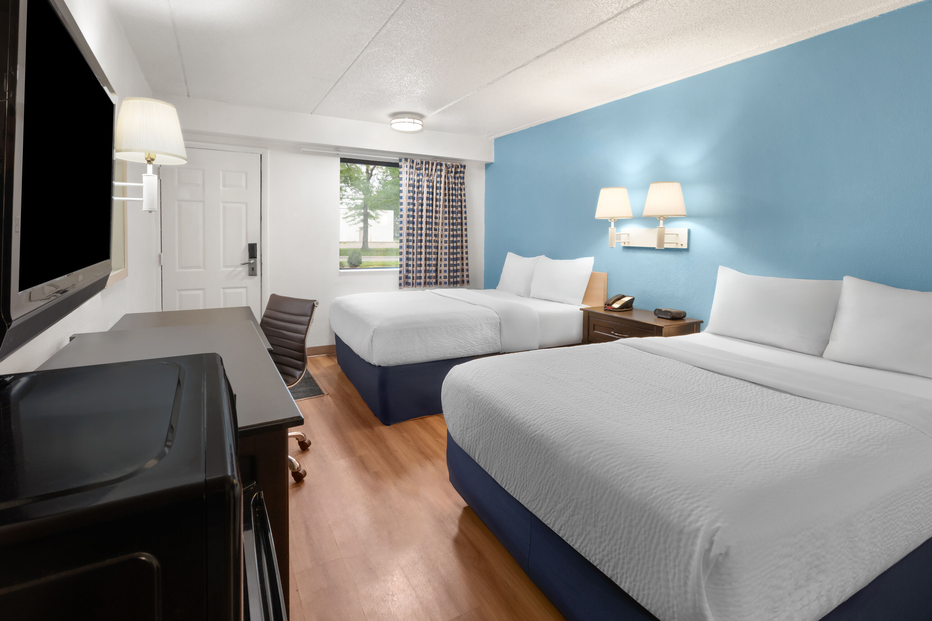 Guest room at the Travelodge by Wyndham Madison Heights MI in Madison Heights, Michigan