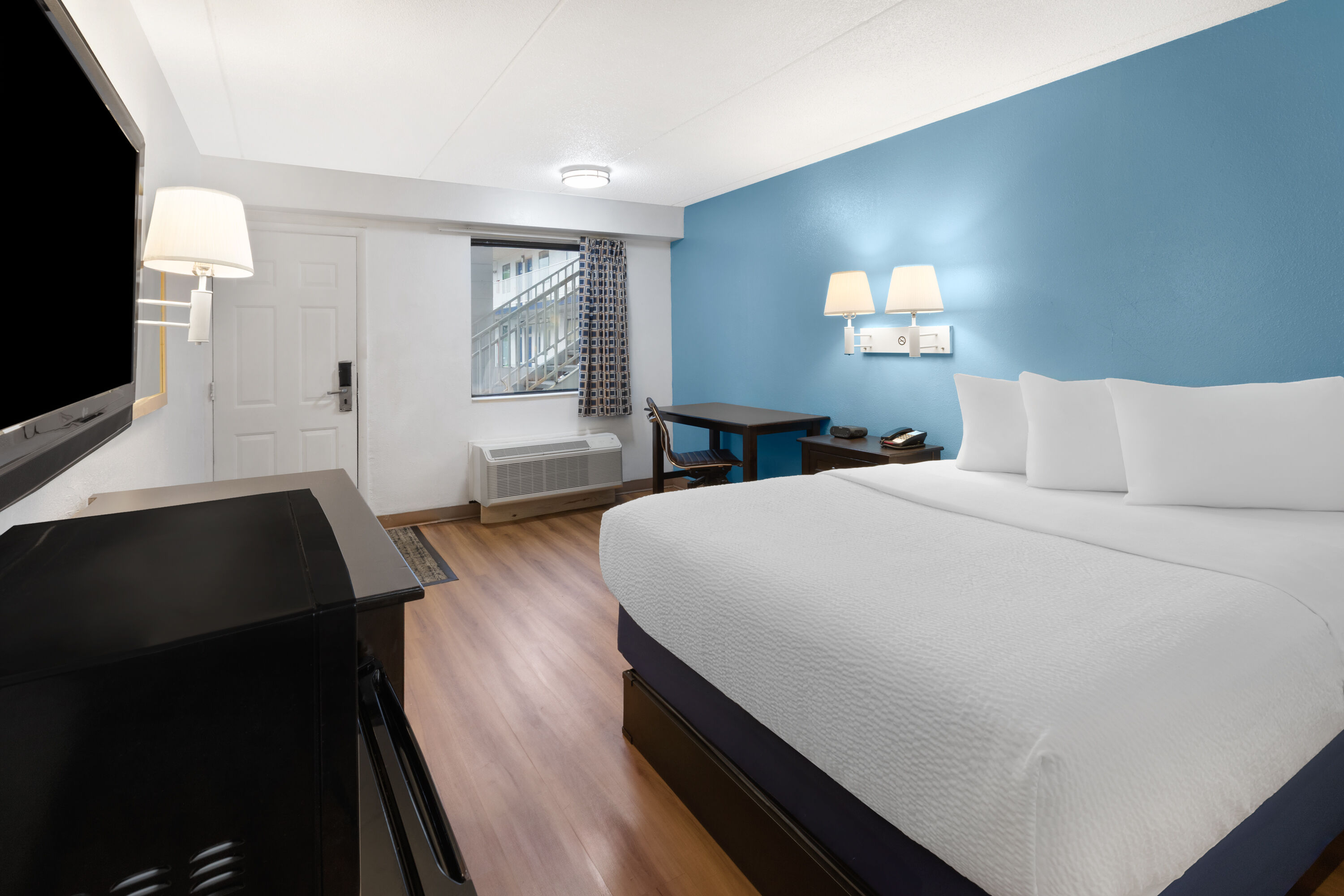 Guest room at the Travelodge by Wyndham Madison Heights MI in Madison Heights, Michigan