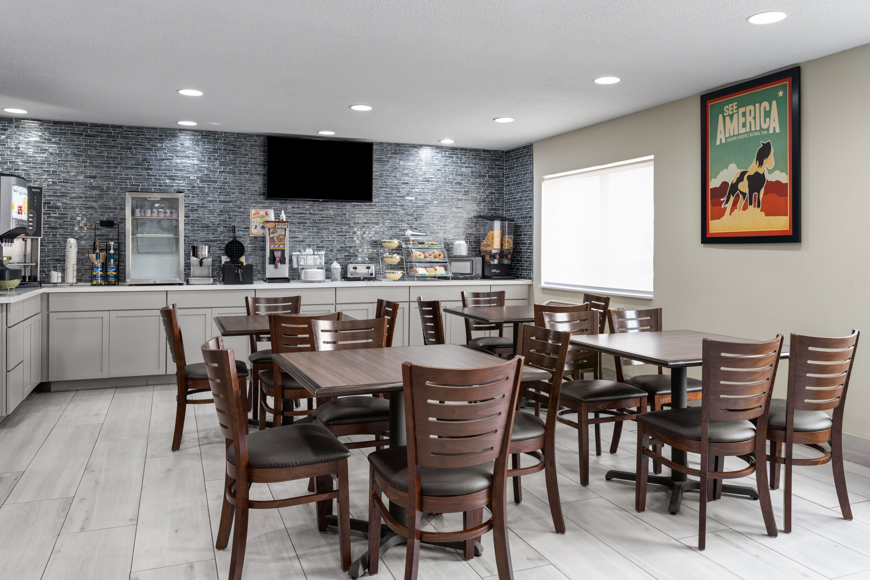 Free breakfast at Travelodge by Wyndham Fargo West Acres in Fargo, North Dakota