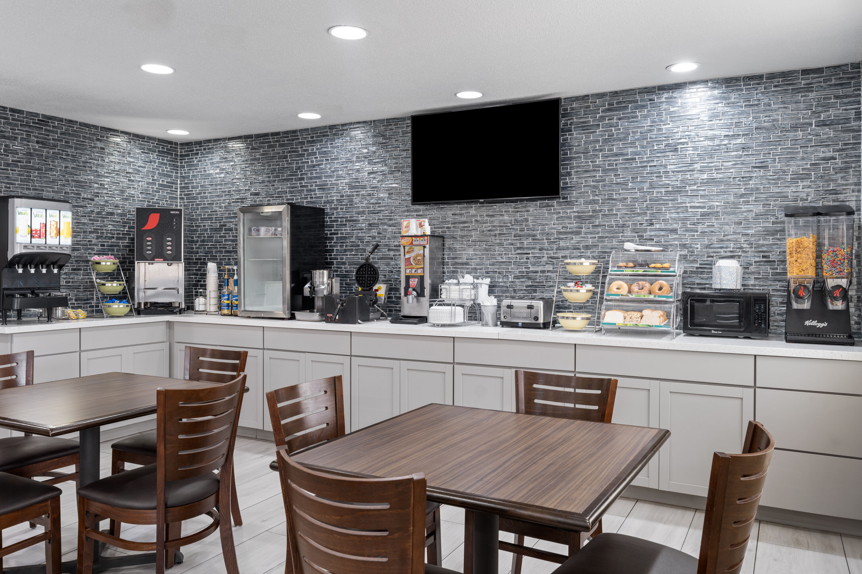 Free breakfast at Travelodge by Wyndham Fargo West Acres in Fargo, North Dakota