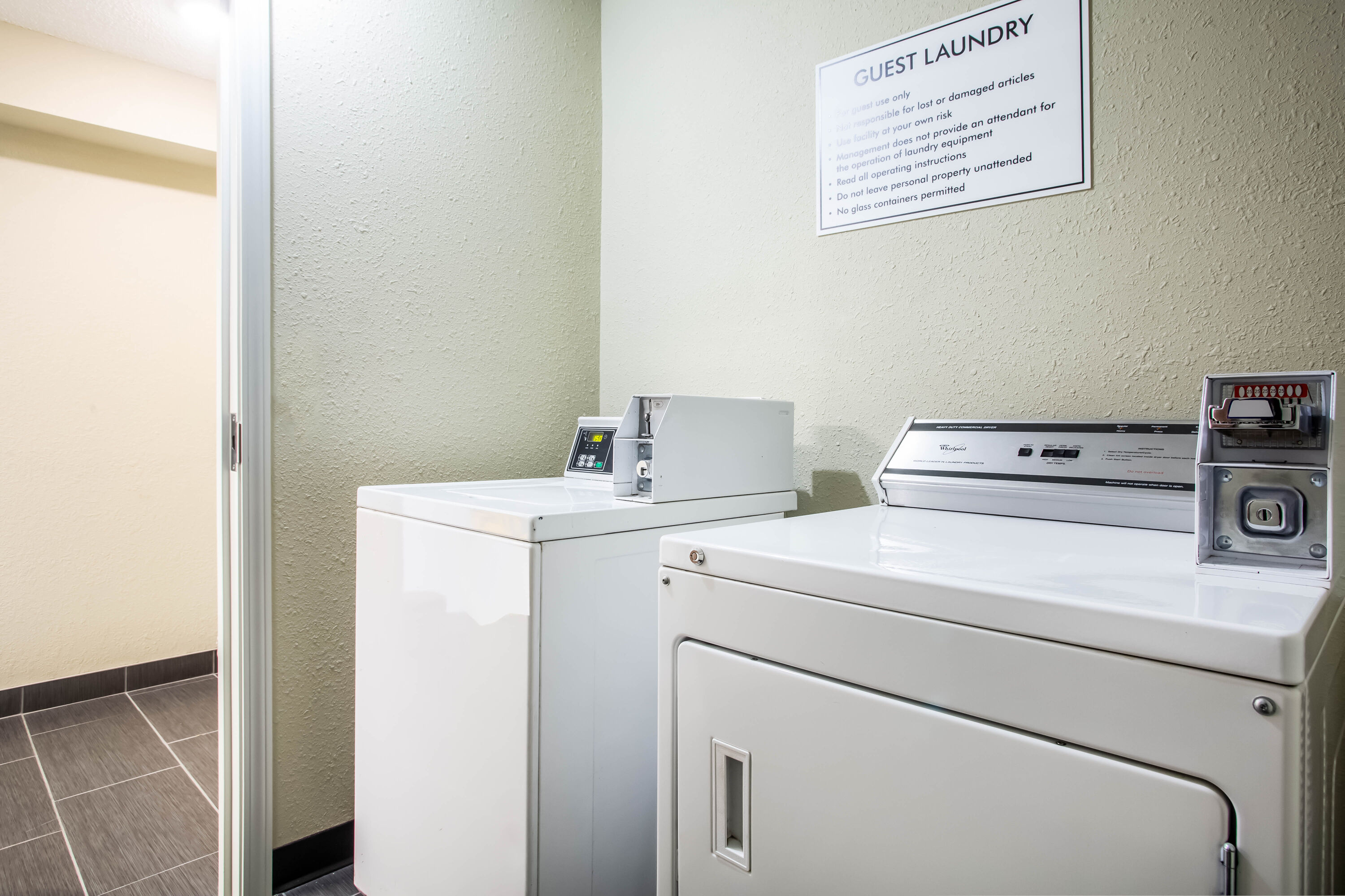 Laundry facilities at Travelodge by Wyndham Wahpeton Event Center in Wahpeton, North Dakota